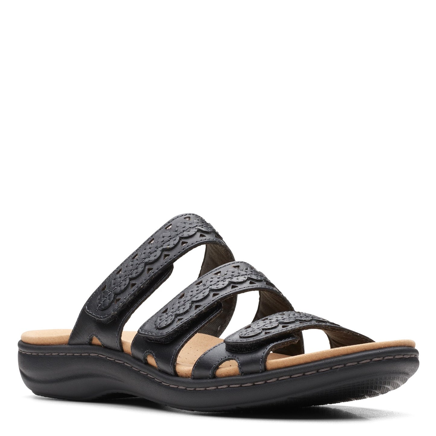 Peltz Shoes  Women's Clarks Laurieann Cove Sandal BLACK 26164834