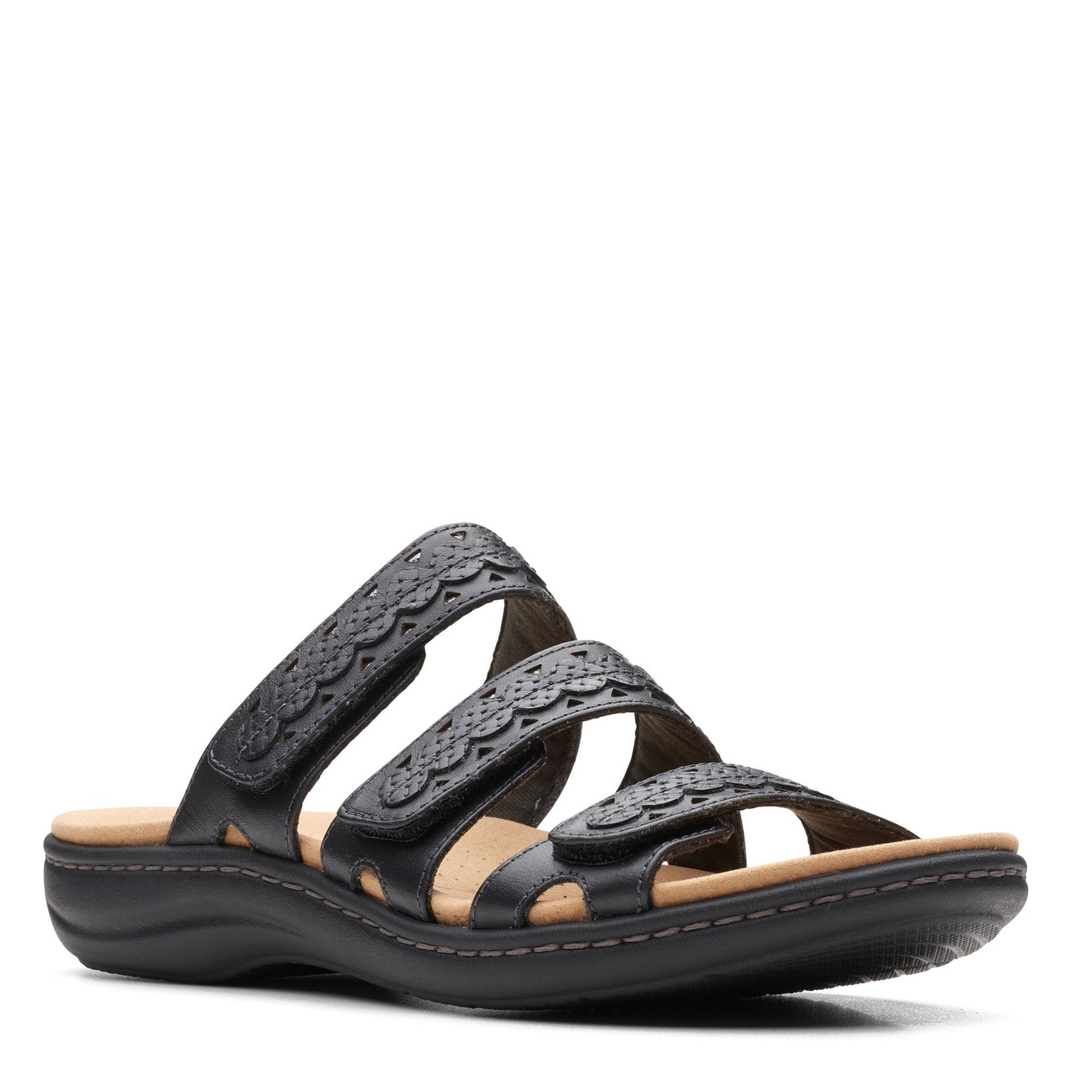 Peltz Shoes  Women's Clarks Laurieann Cove Sandal BLACK 26164834