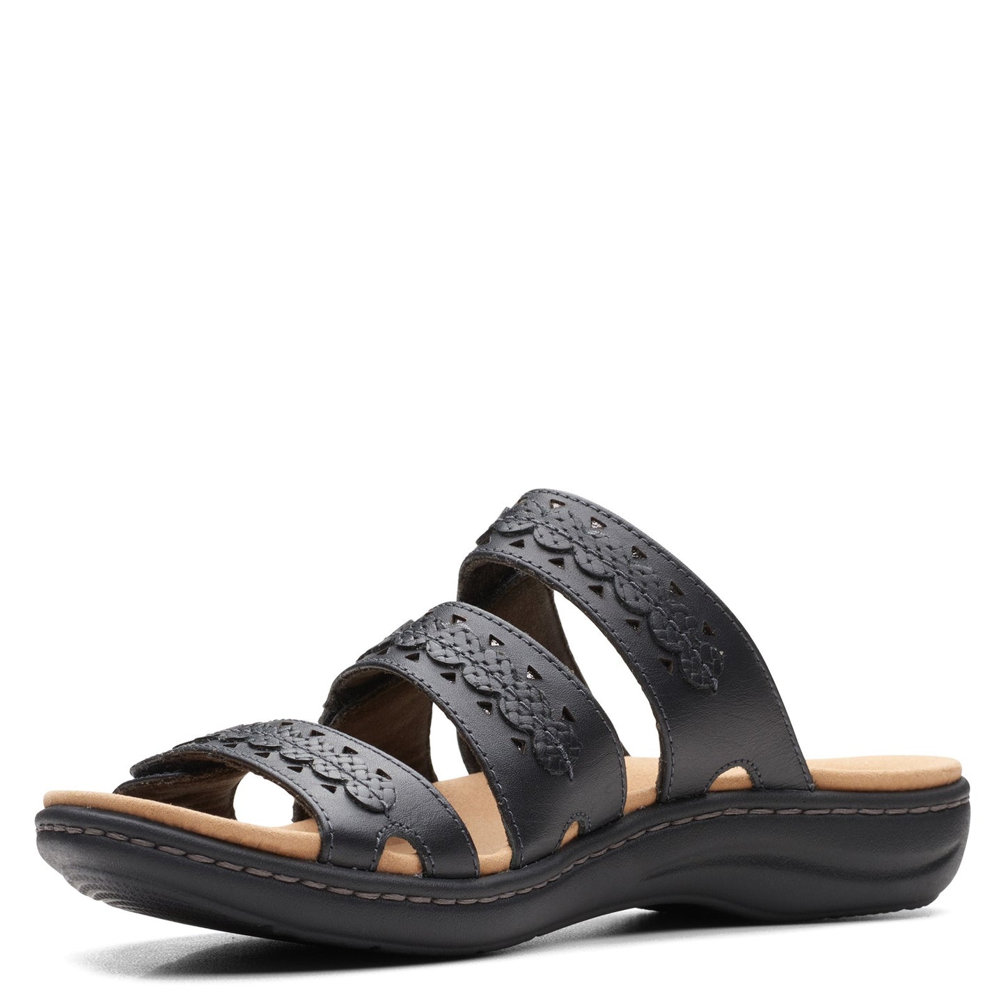 Peltz Shoes  Women's Clarks Laurieann Cove Sandal BLACK 26164834