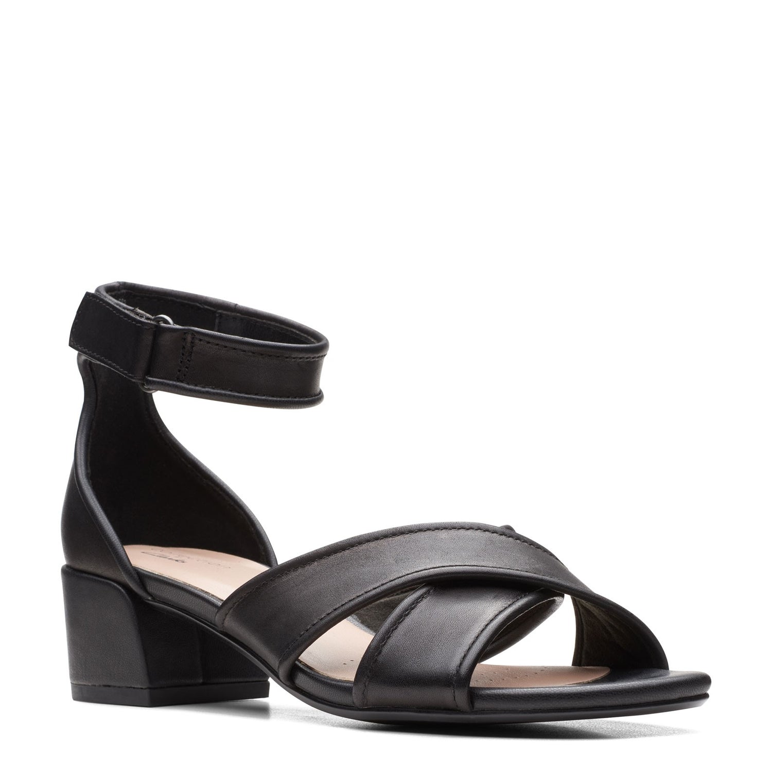 Peltz Shoes  Women's Clarks Caroleigh Rise Sandal BLACK 26164861