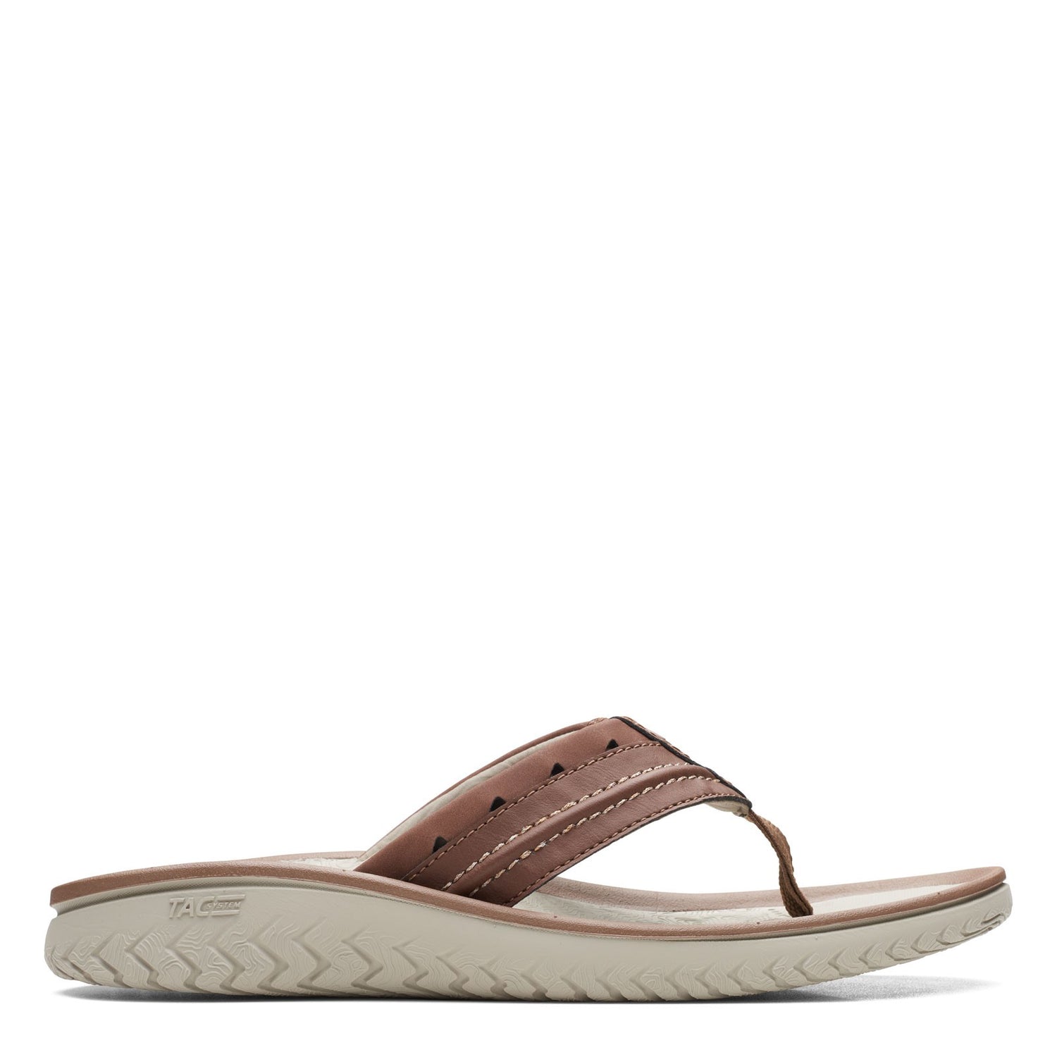 Peltz Shoes  Men's Clarks Wesley Post Sandal TAN 26164873
