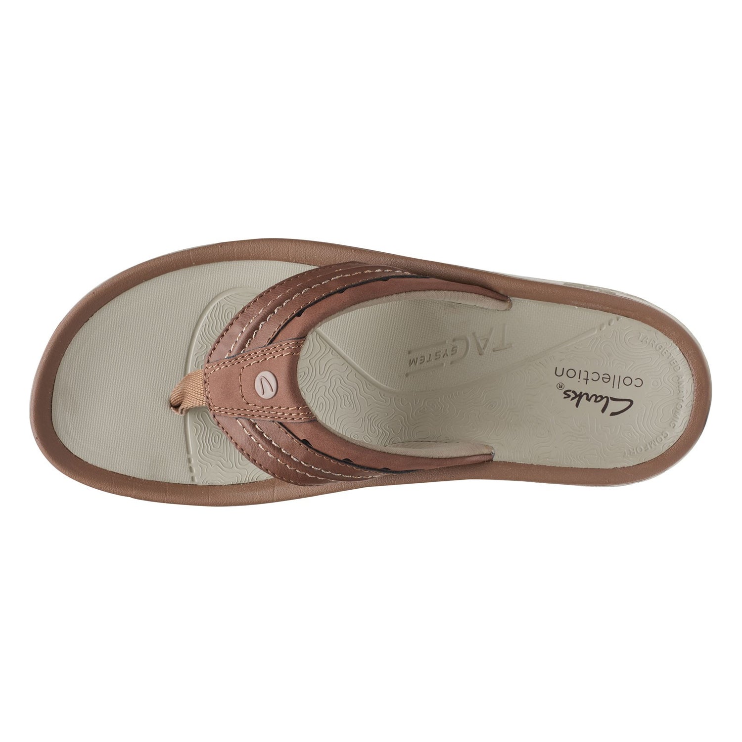 Peltz Shoes  Men's Clarks Wesley Post Sandal TAN 26164873