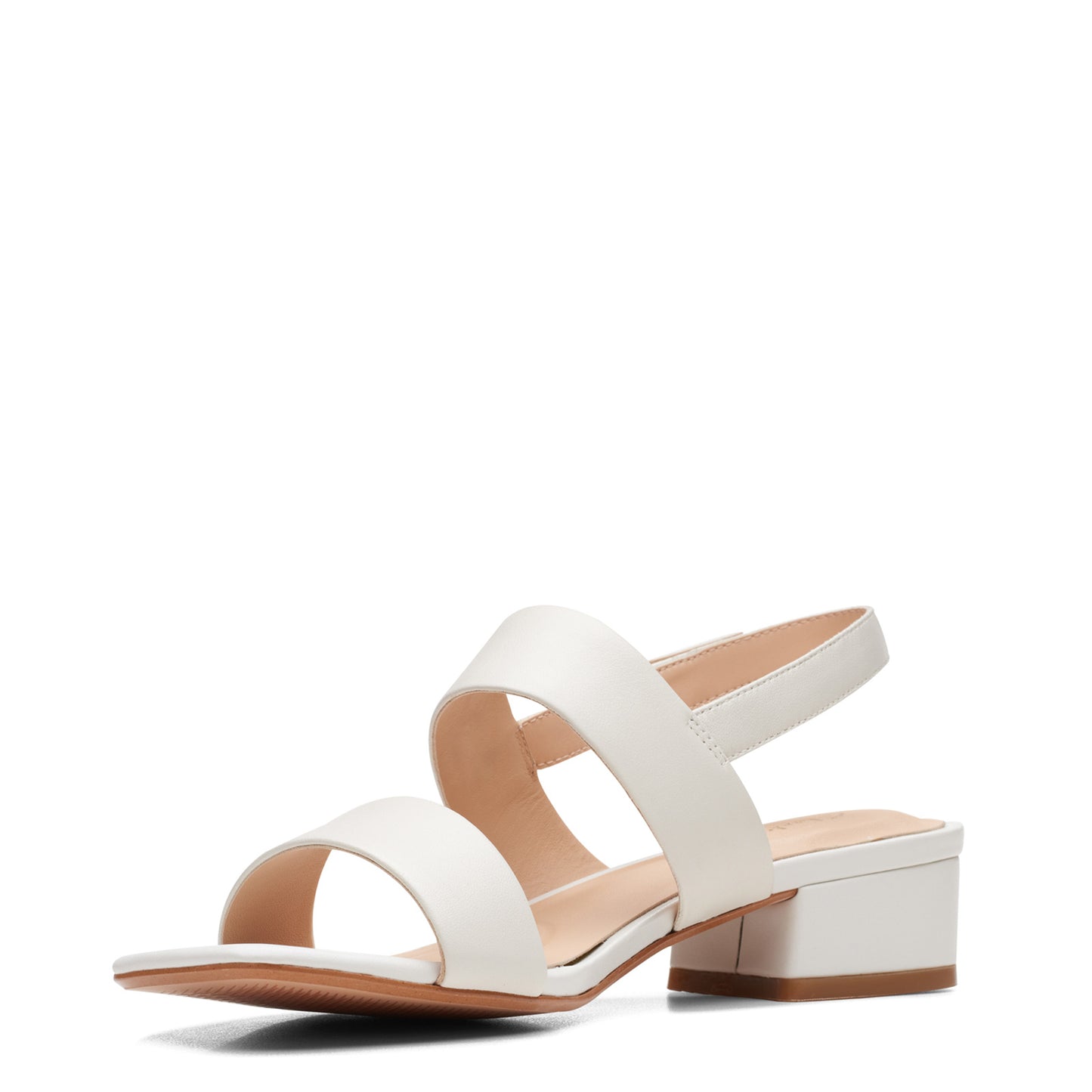 Peltz Shoes  Women's Clarks Seren 25 Strap Sandal white 26164894