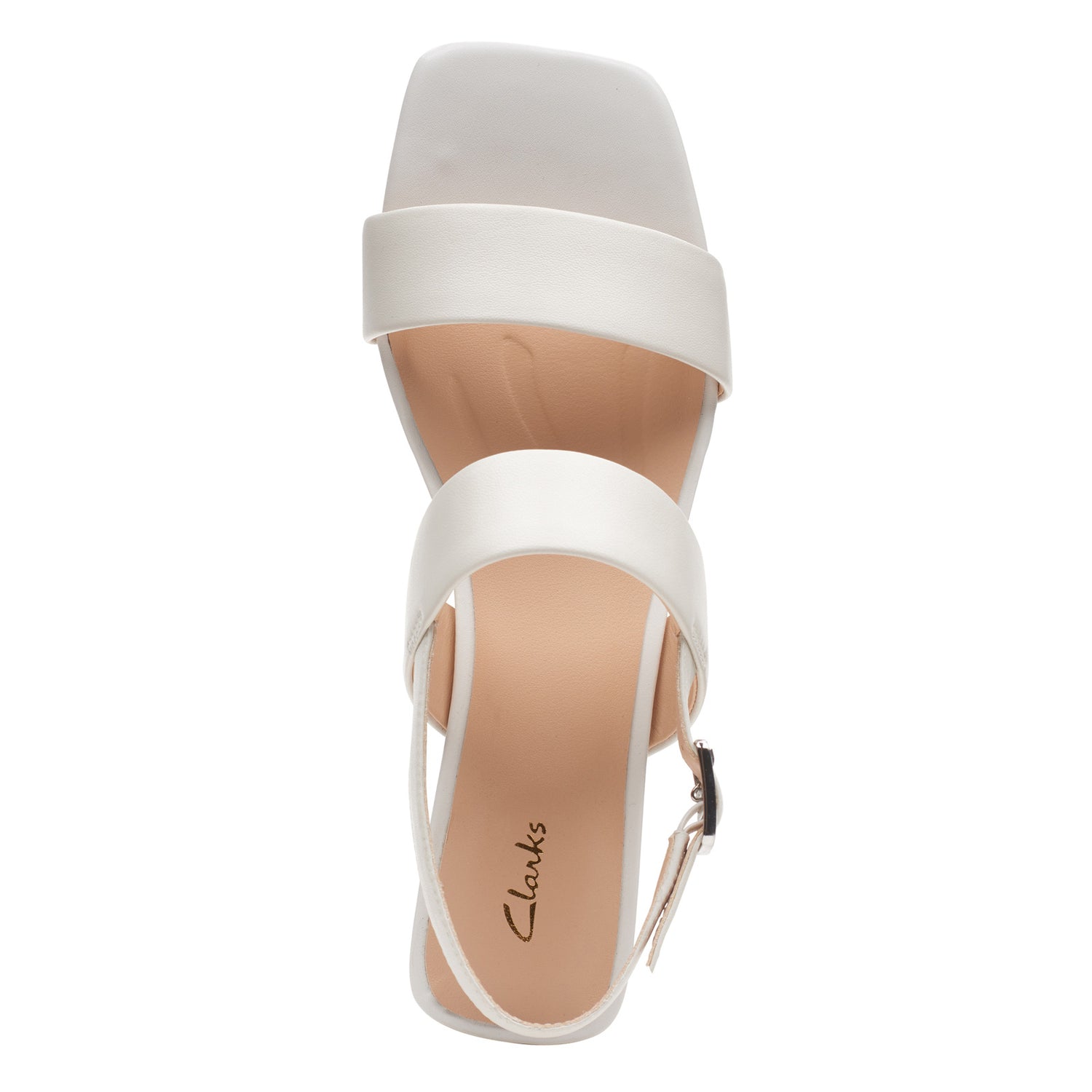 Peltz Shoes  Women's Clarks Seren 25 Strap Sandal white 26164894