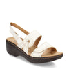 Peltz Shoes  Women's Clarks Merliah Opal Sandal WHITE 26164958