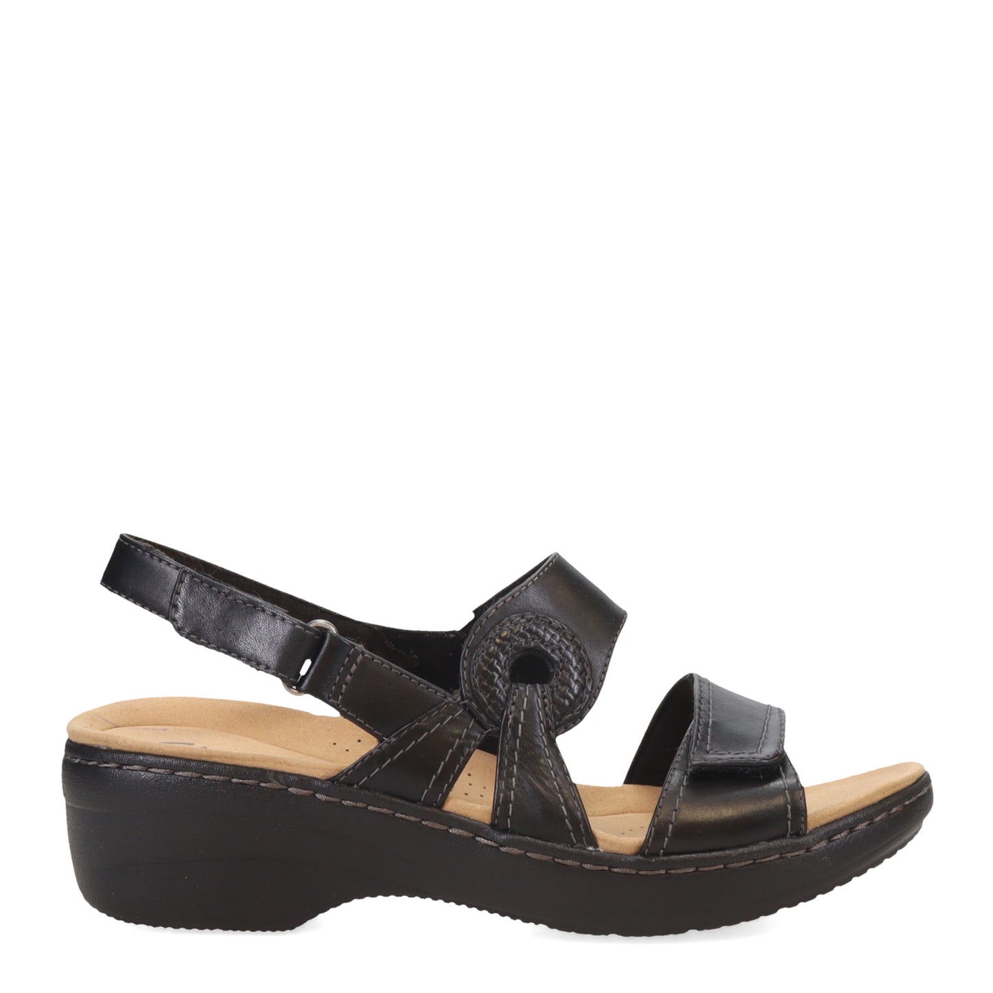Peltz Shoes  Women's Clarks Merliah Opal Sandal BLACK 26164959