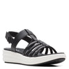 Peltz Shoes  Women's Clarks Drift Ease Sandal BLACK 26164967