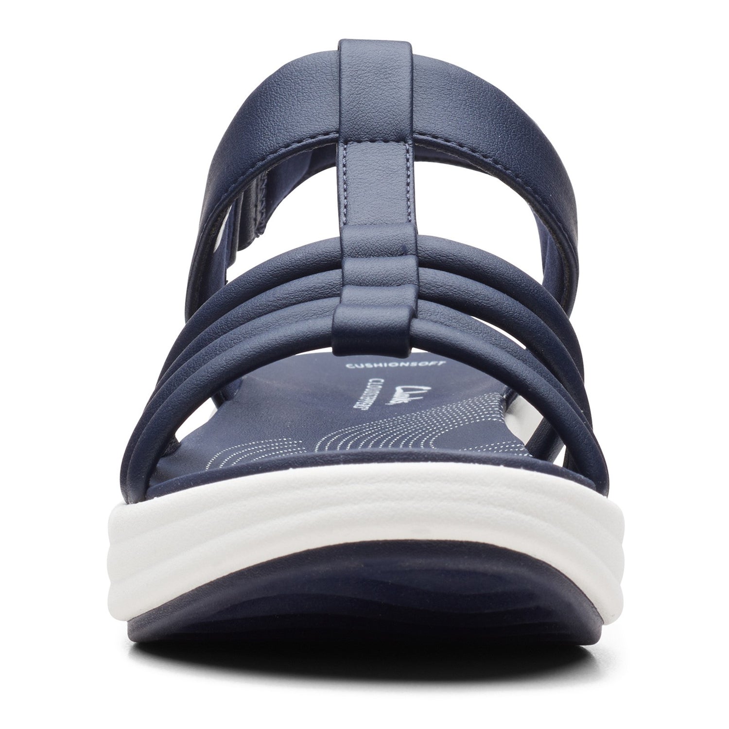 Peltz Shoes  Women's Clarks Drift Ease Sandal NAVY 26164969