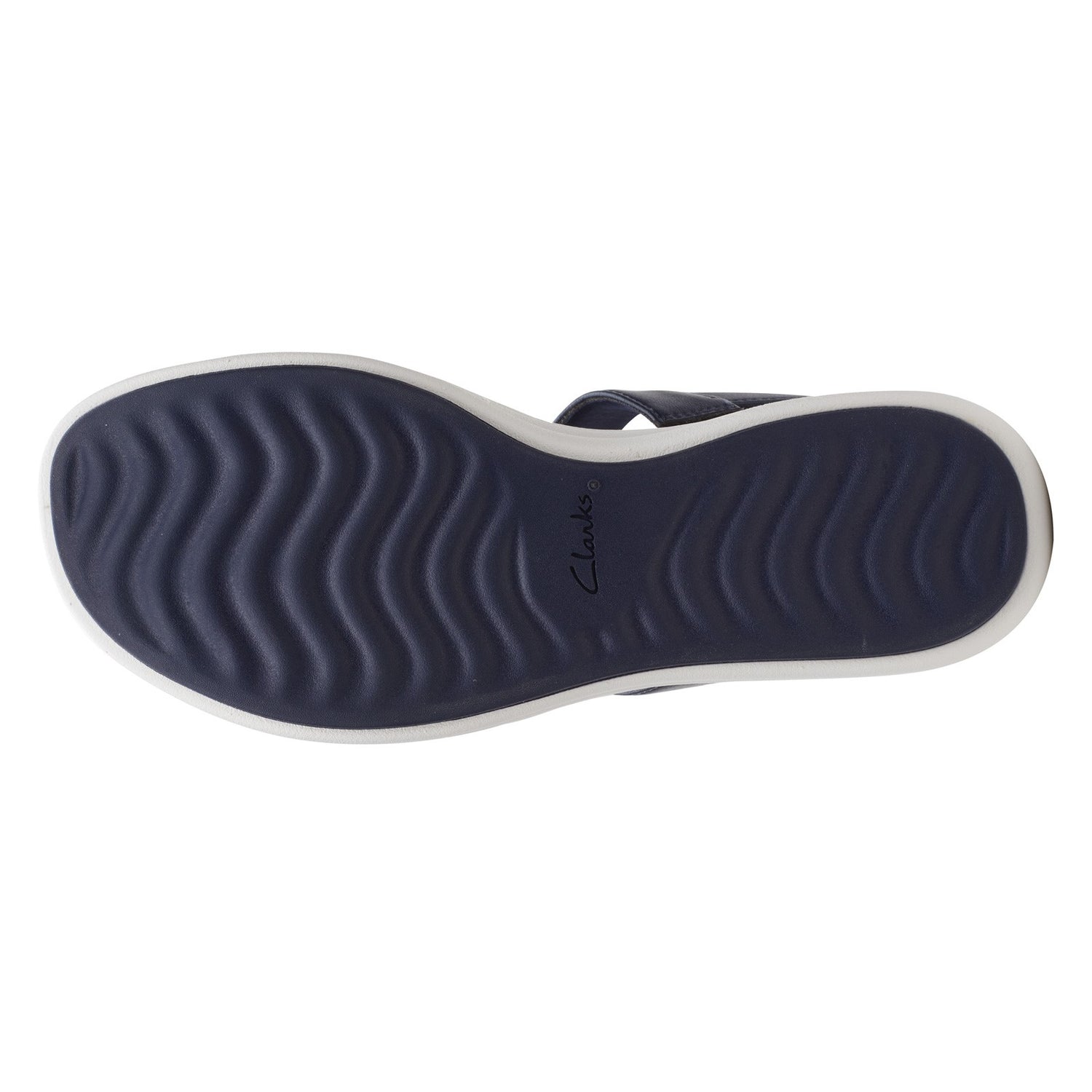 Peltz Shoes  Women's Clarks Drift Ease Sandal NAVY 26164969