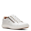Peltz Shoes  Women's Clarks Nalle Lace Sneaker WHITE 26165001