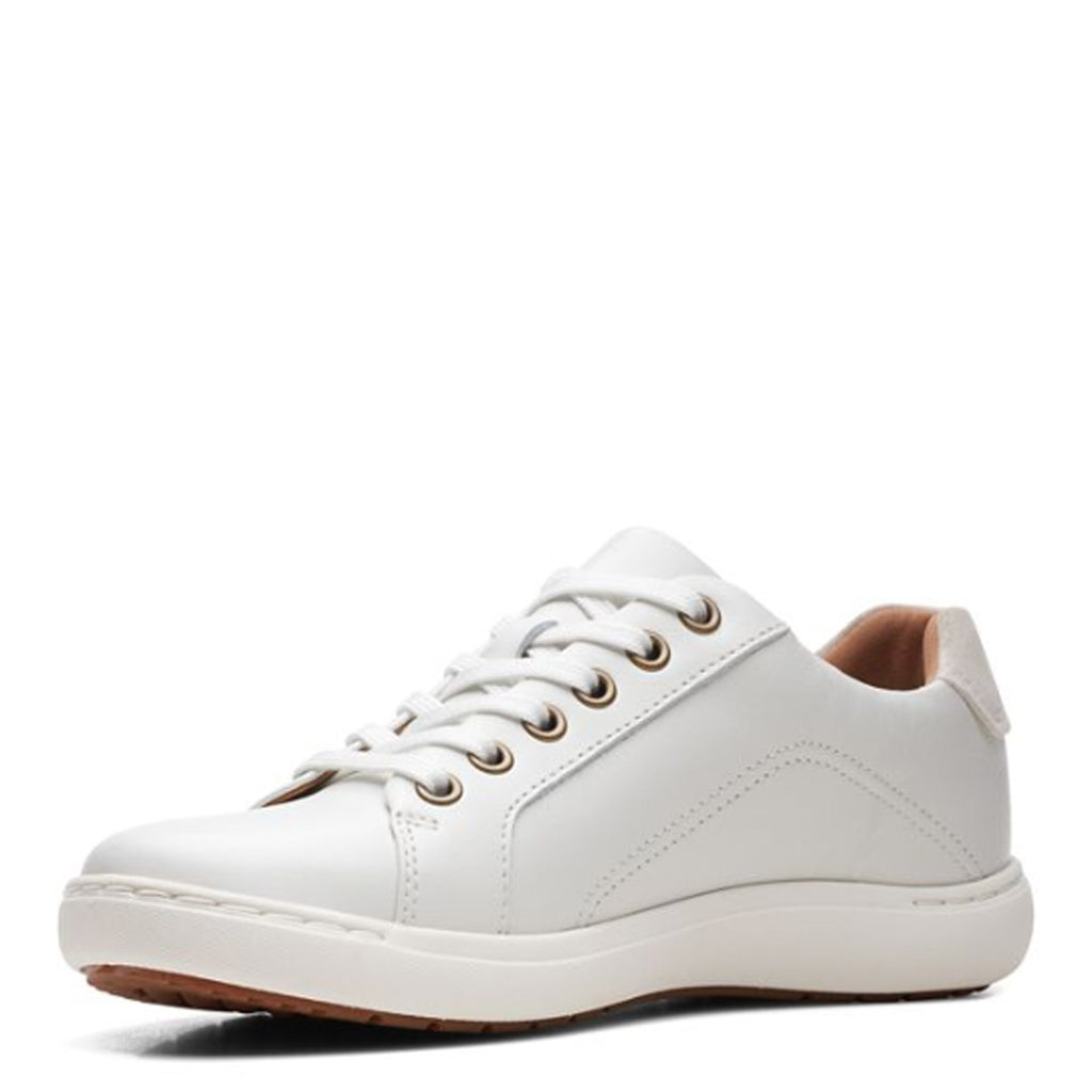 Women's Clarks Nalle Lace Sneaker WHITE 26165001