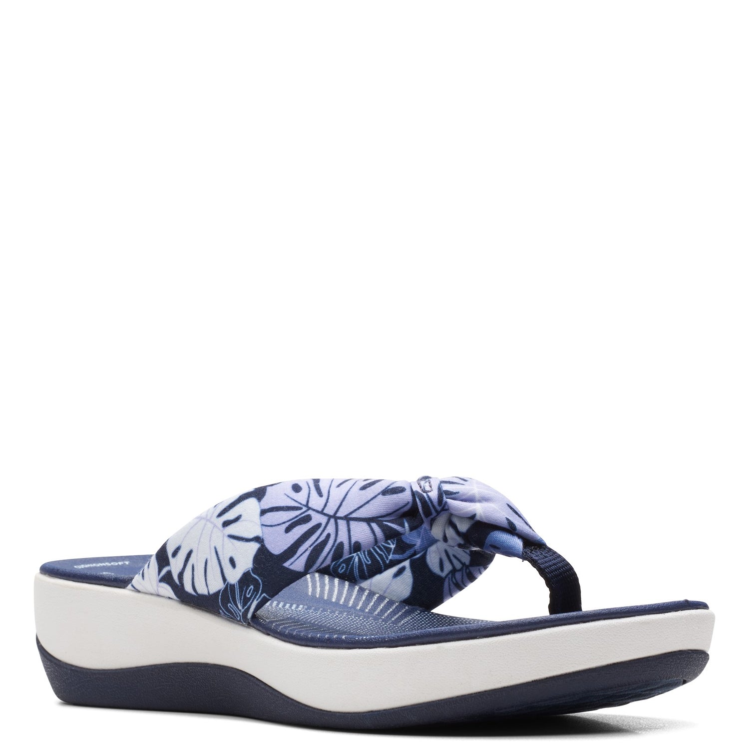 Peltz Shoes  Women's Clarks Arla Glison Sandal BLUE FLORAL 26165049