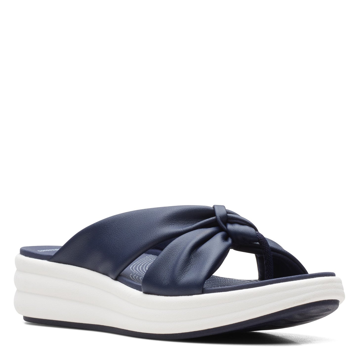 Peltz Shoes  Women's Clarks Drift Ave Sandal NAVY 26165087