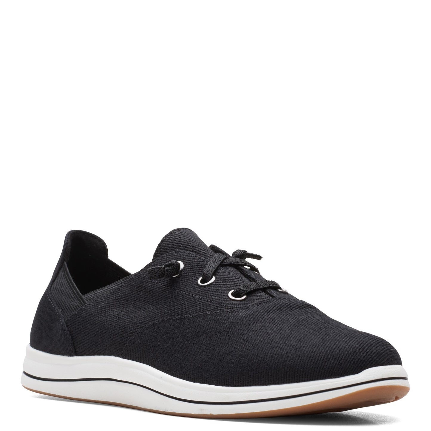 Peltz Shoes  Women's Clarks Breeze Ave Sneaker BLACK 26165088