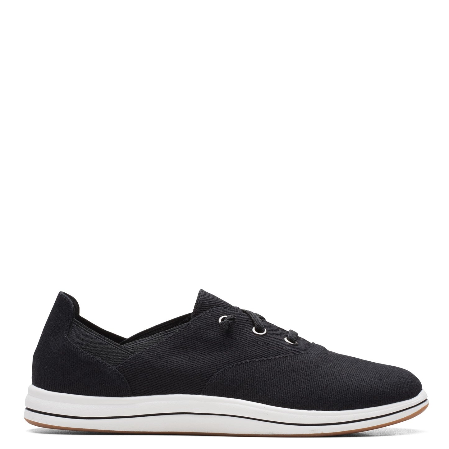 Peltz Shoes  Women's Clarks Breeze Ave Sneaker BLACK 26165088