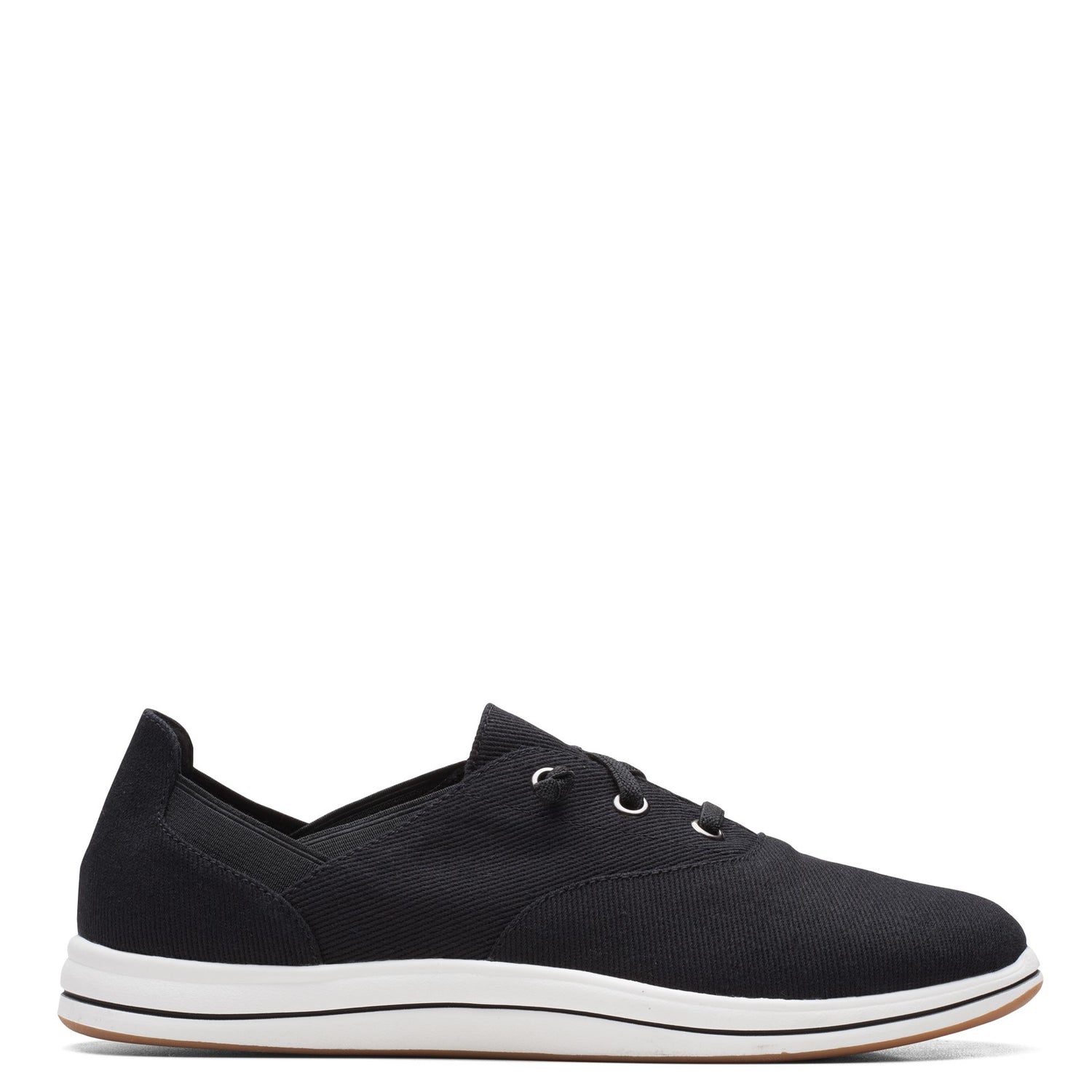 Peltz Shoes  Women's Clarks Breeze Ave Sneaker BLACK 26165088