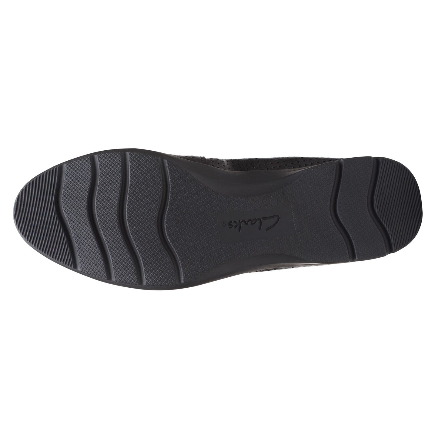 Peltz Shoes  Women's Clarks Jenette Ease Flat Black Leather 26165152