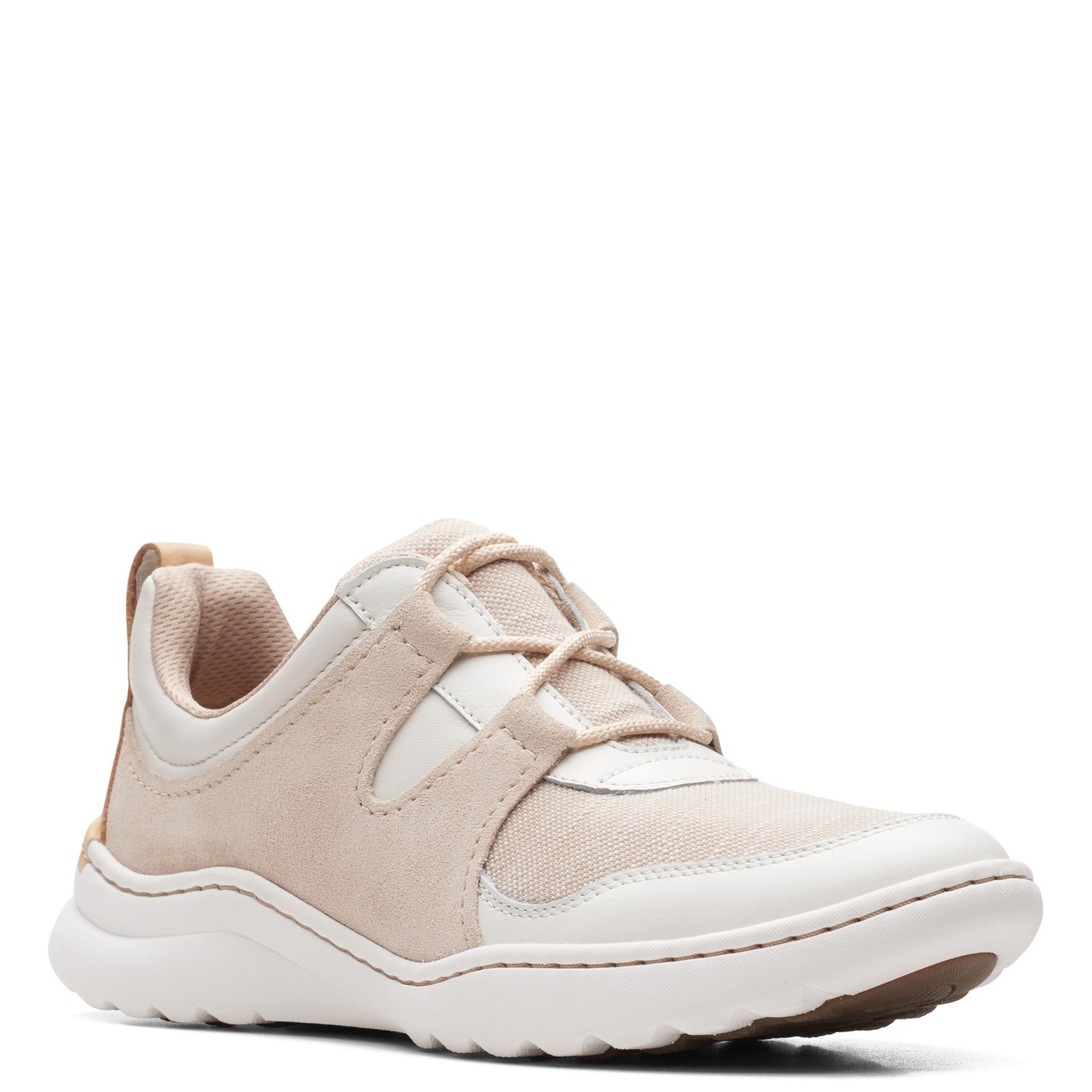 Peltz Shoes  Women's Clarks Teagan Lace Sneaker SAND 26165176