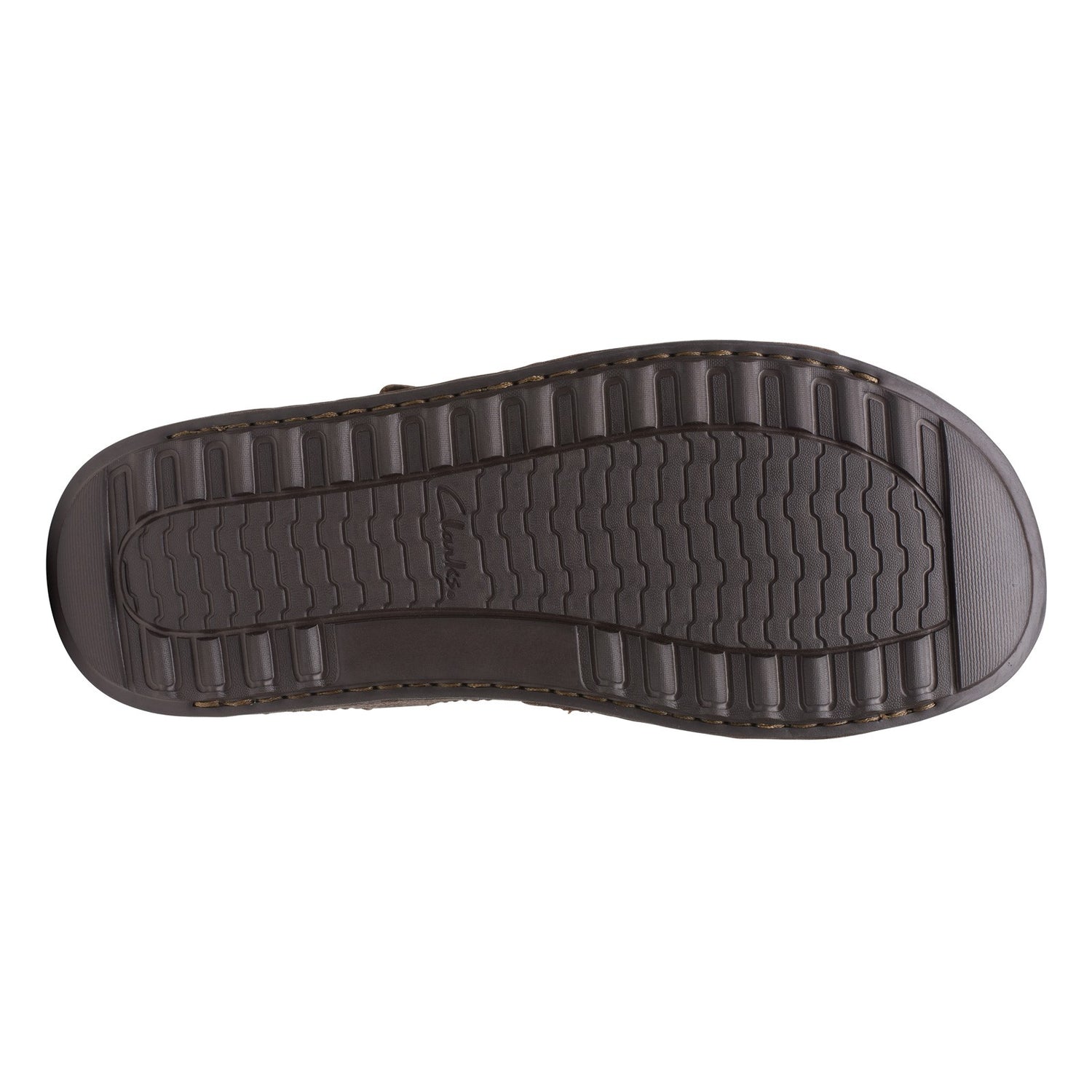 Peltz Shoes  Men's Clarks Crestview Easy Sandal DARK BROWN 26165188