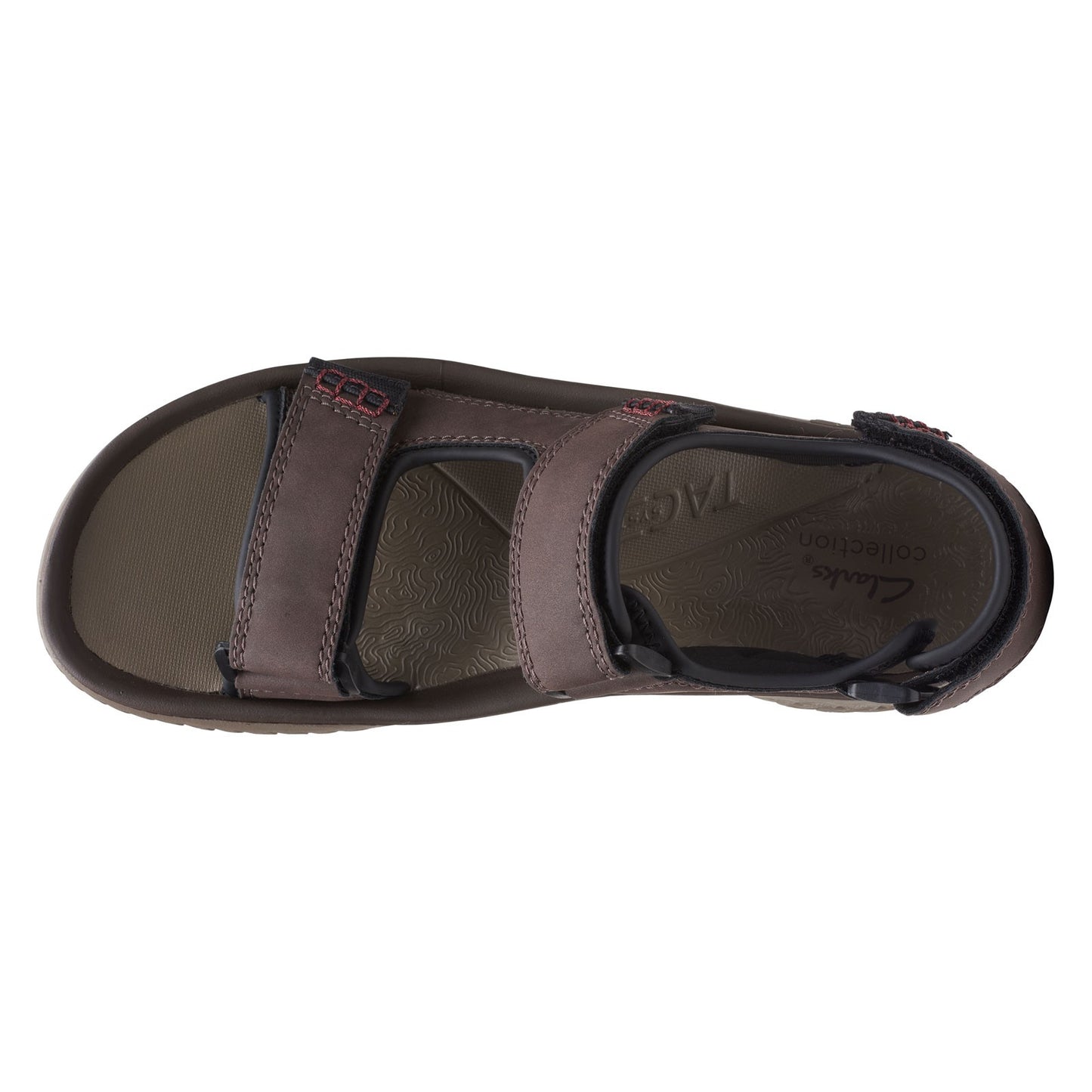 Peltz Shoes  Men's Clarks Wesley Bay Sandal BROWN 26165234