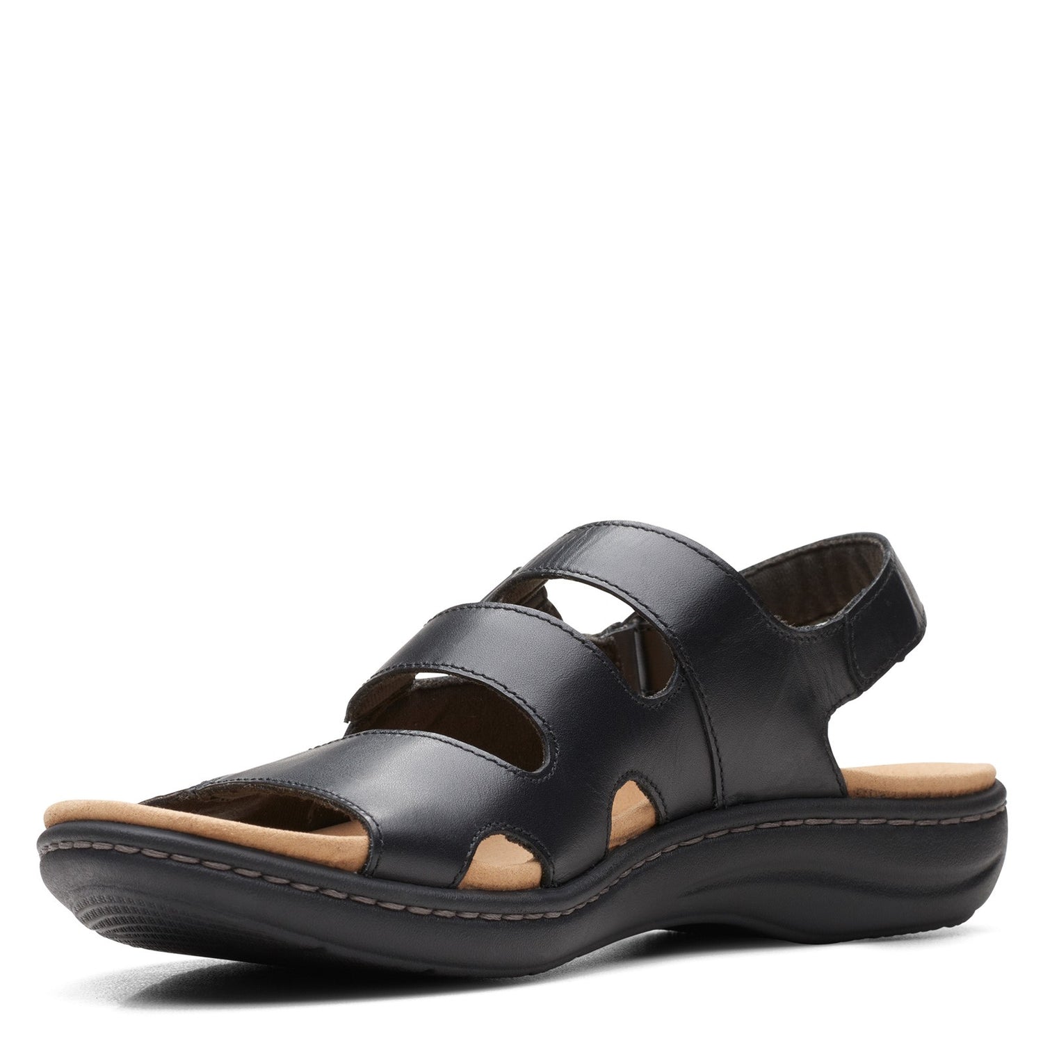 Peltz Shoes  Women's Clarks Laurieann Style Sandal BLACK 26165284