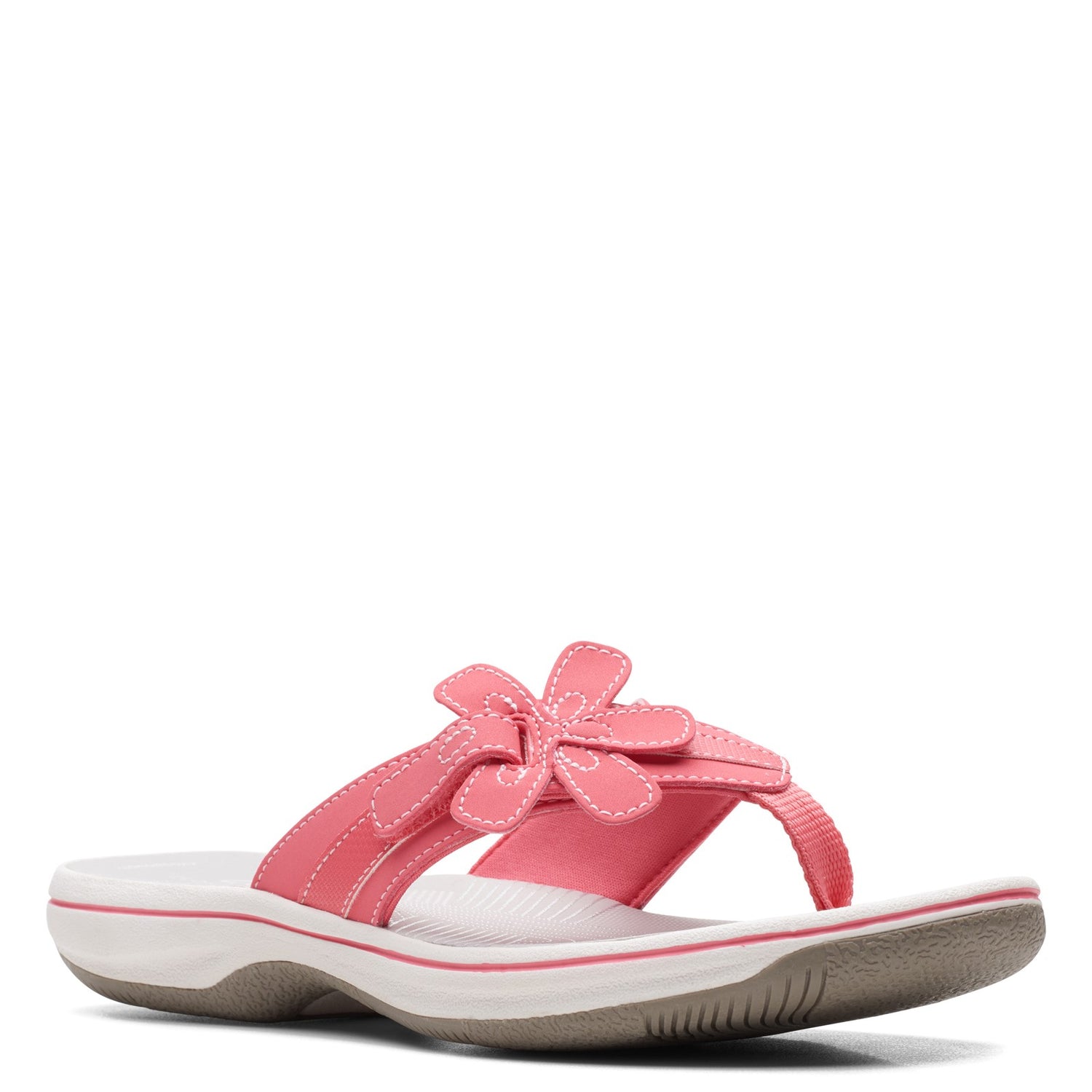 Peltz Shoes  Women's Clarks Brinkley Flora Sandal CORAL 26165325