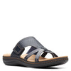 Peltz Shoes  Women's Clarks Laurieann Edge Sandal NAVY 26165387