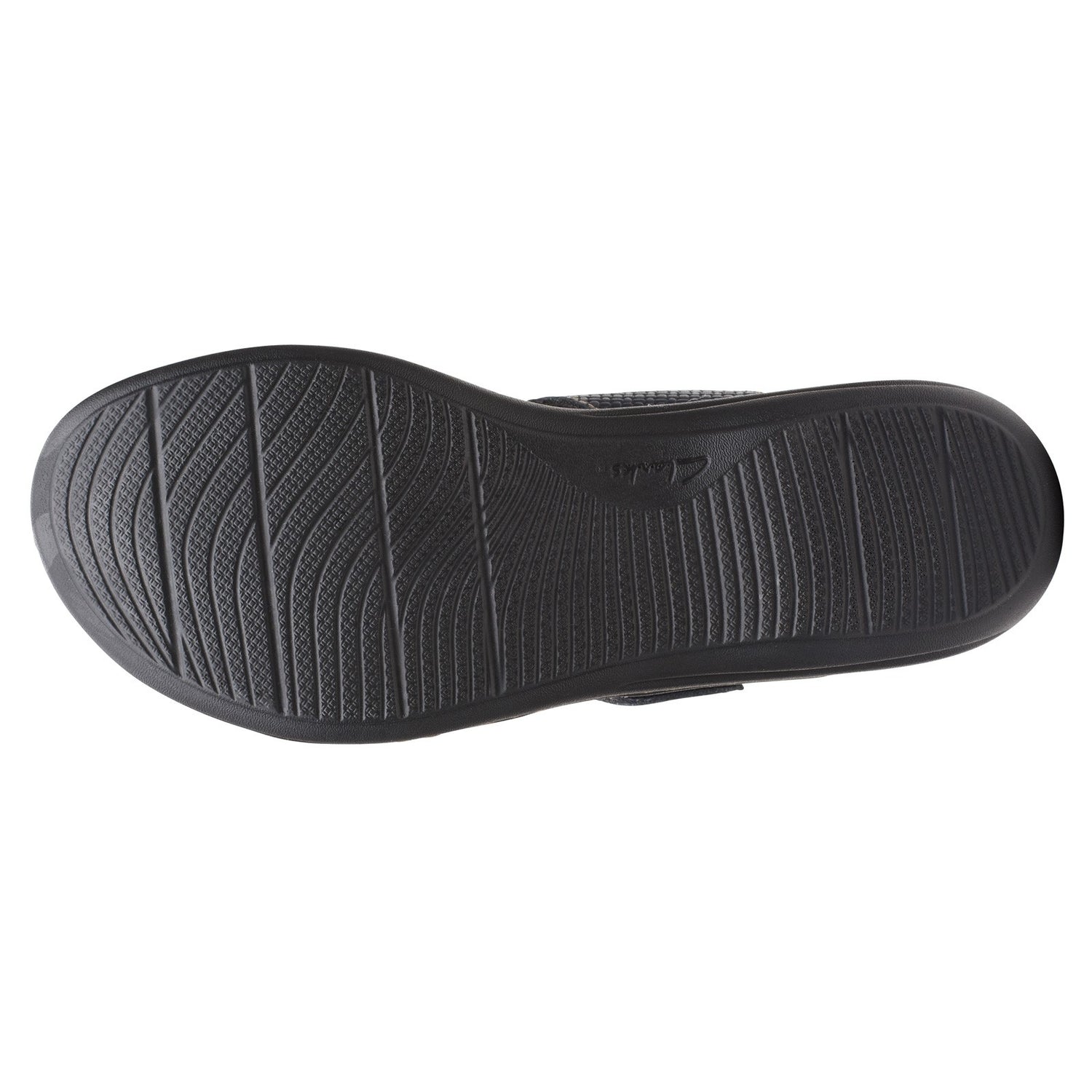 Peltz Shoes  Women's Clarks Laurieann Edge Sandal NAVY 26165387
