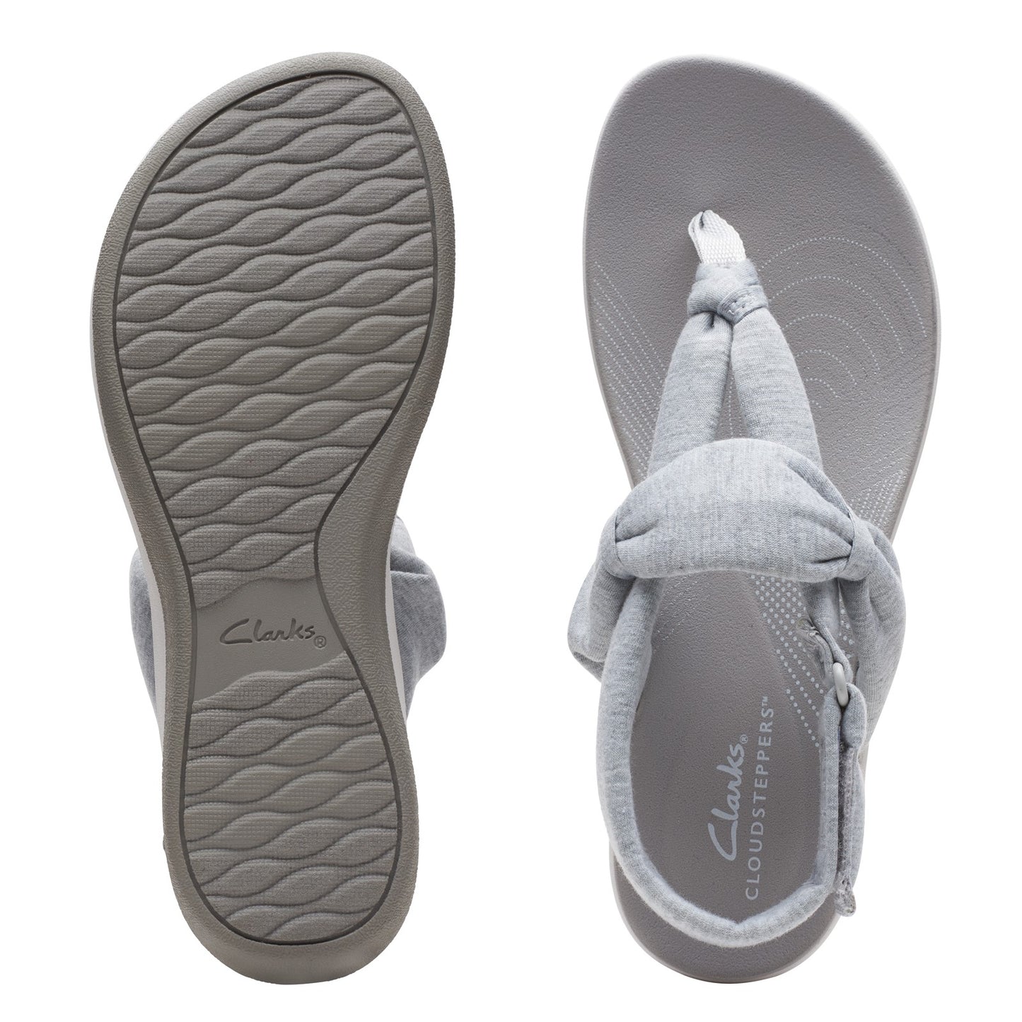 Peltz Shoes  Women's Clarks Arla Nicole Sandal GREY LIGHT 26165598