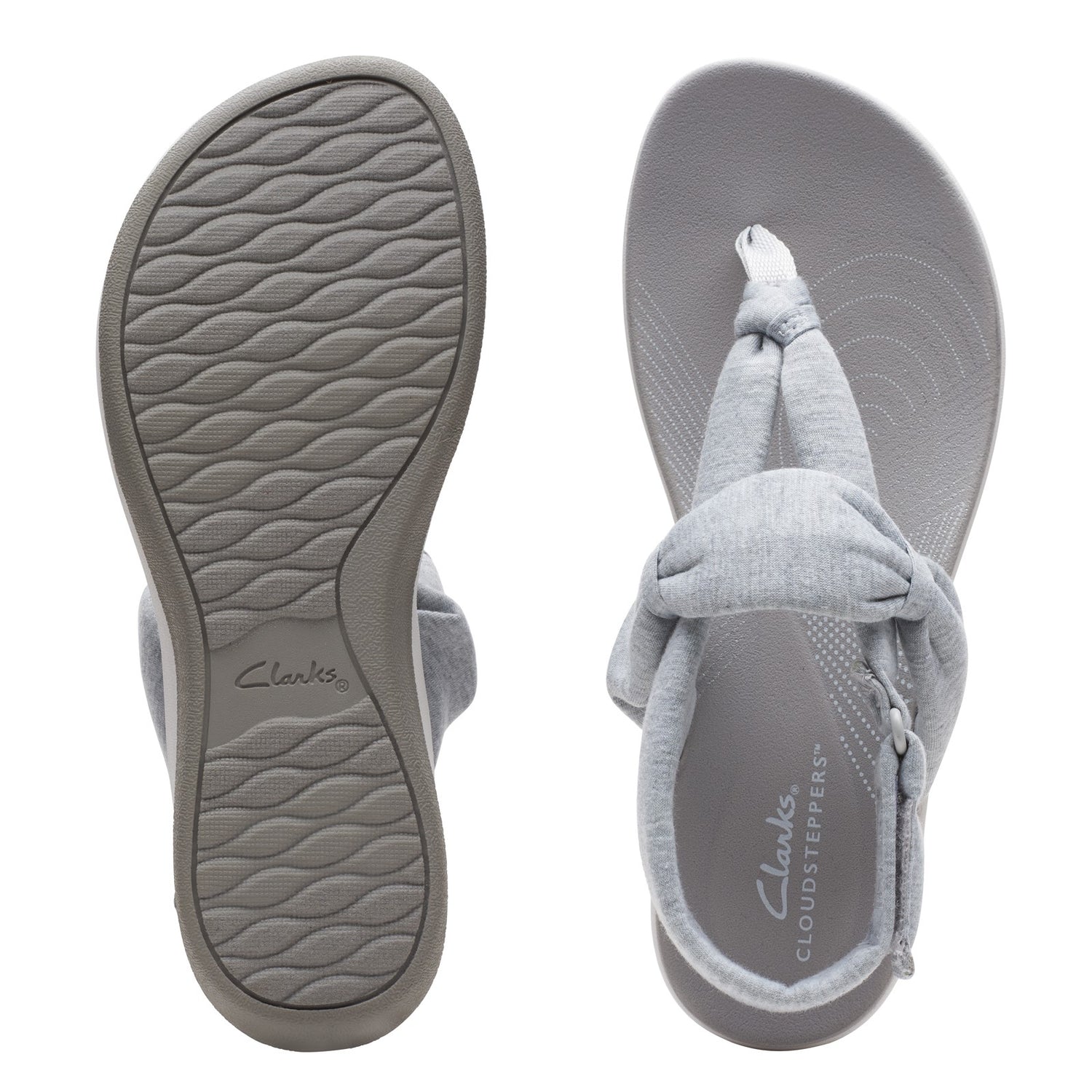 Peltz Shoes  Women's Clarks Arla Nicole Sandal GREY LIGHT 26165598