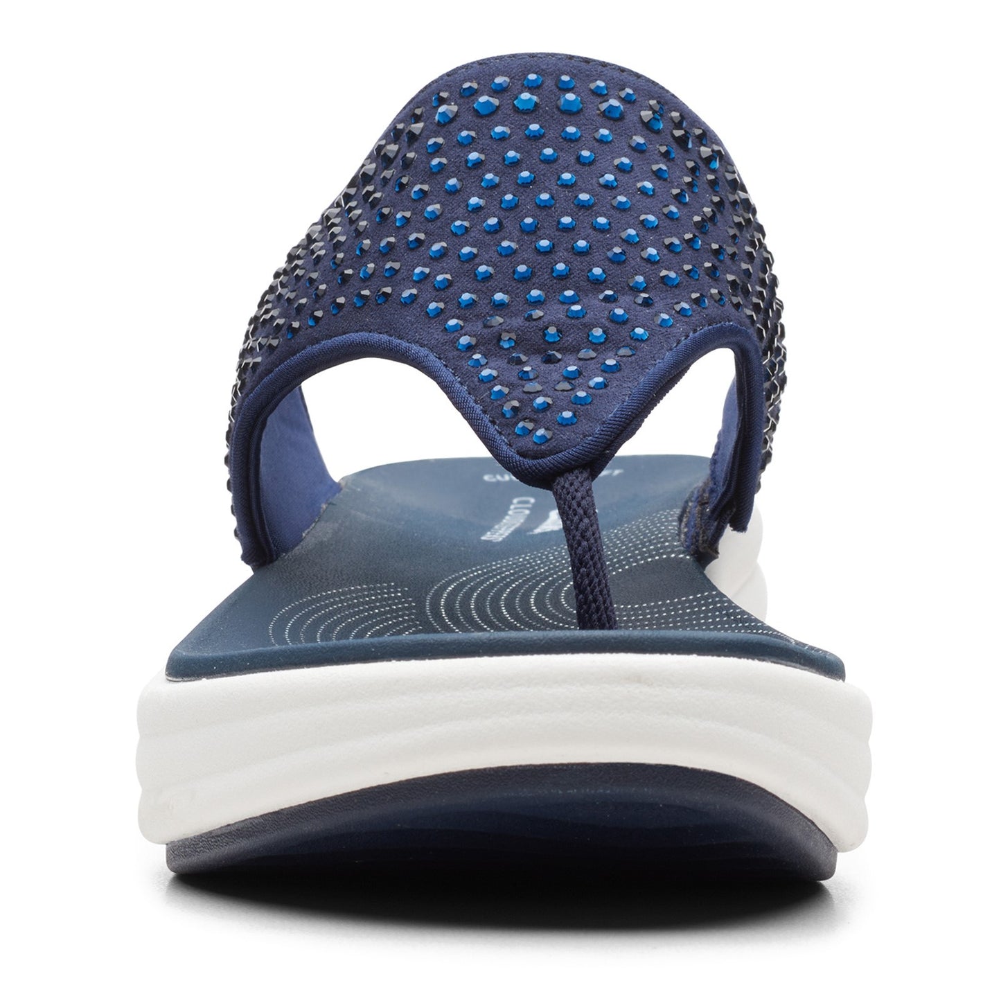 Peltz Shoes  Women's Clarks Drift Jaunt Sandal NAVY 26166278
