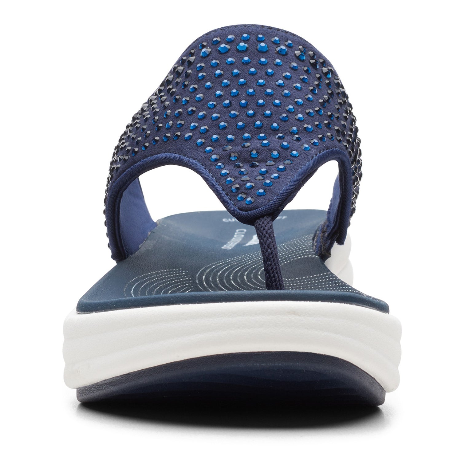 Peltz Shoes  Women's Clarks Drift Jaunt Sandal NAVY 26166278