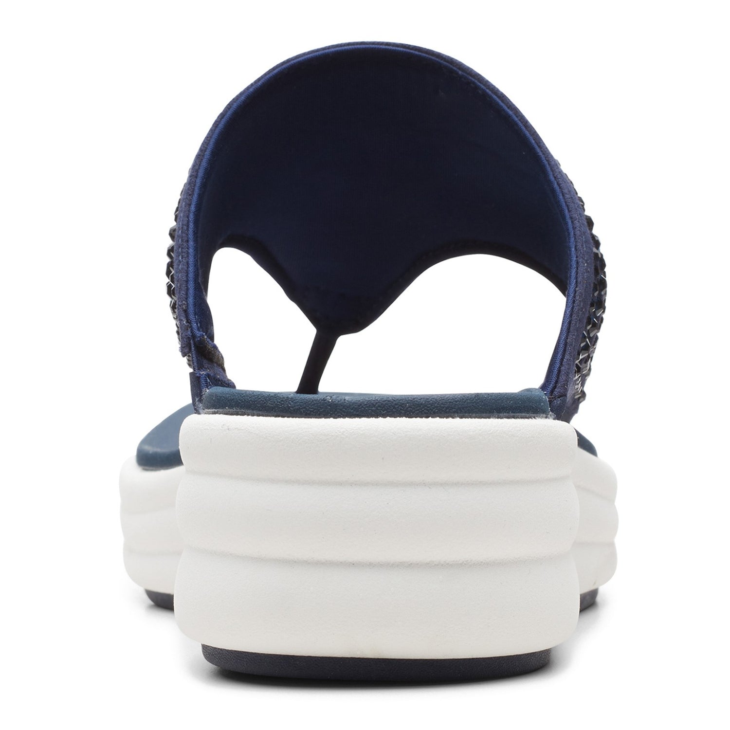 Peltz Shoes  Women's Clarks Drift Jaunt Sandal NAVY 26166278
