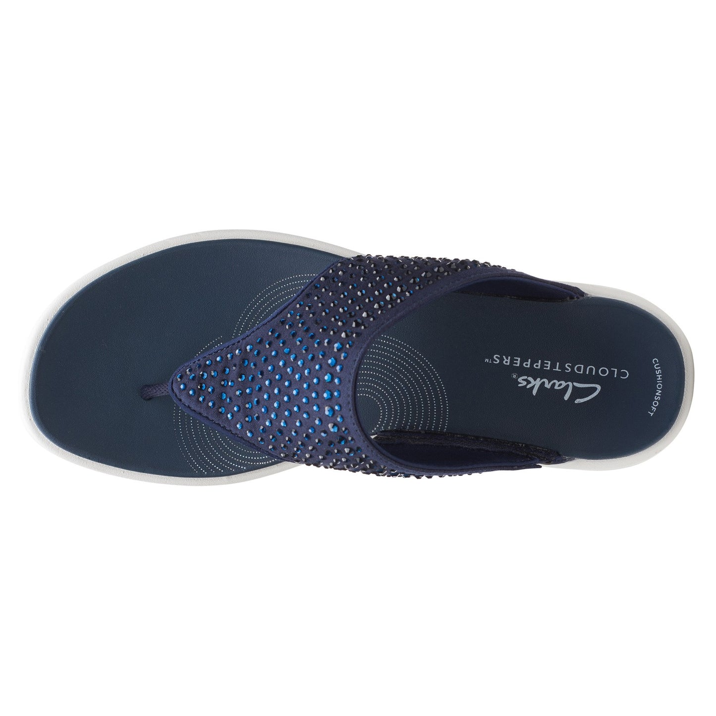 Peltz Shoes  Women's Clarks Drift Jaunt Sandal NAVY 26166278