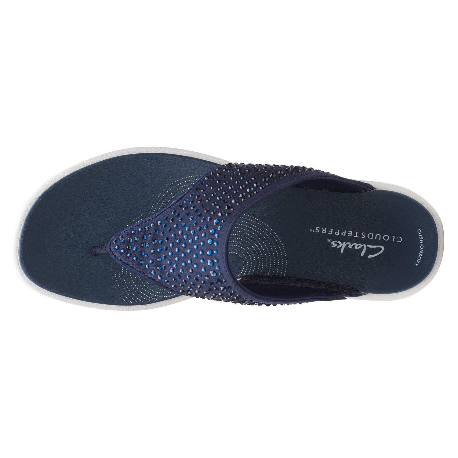 Peltz Shoes  Women's Clarks Drift Jaunt Sandal NAVY 26166278