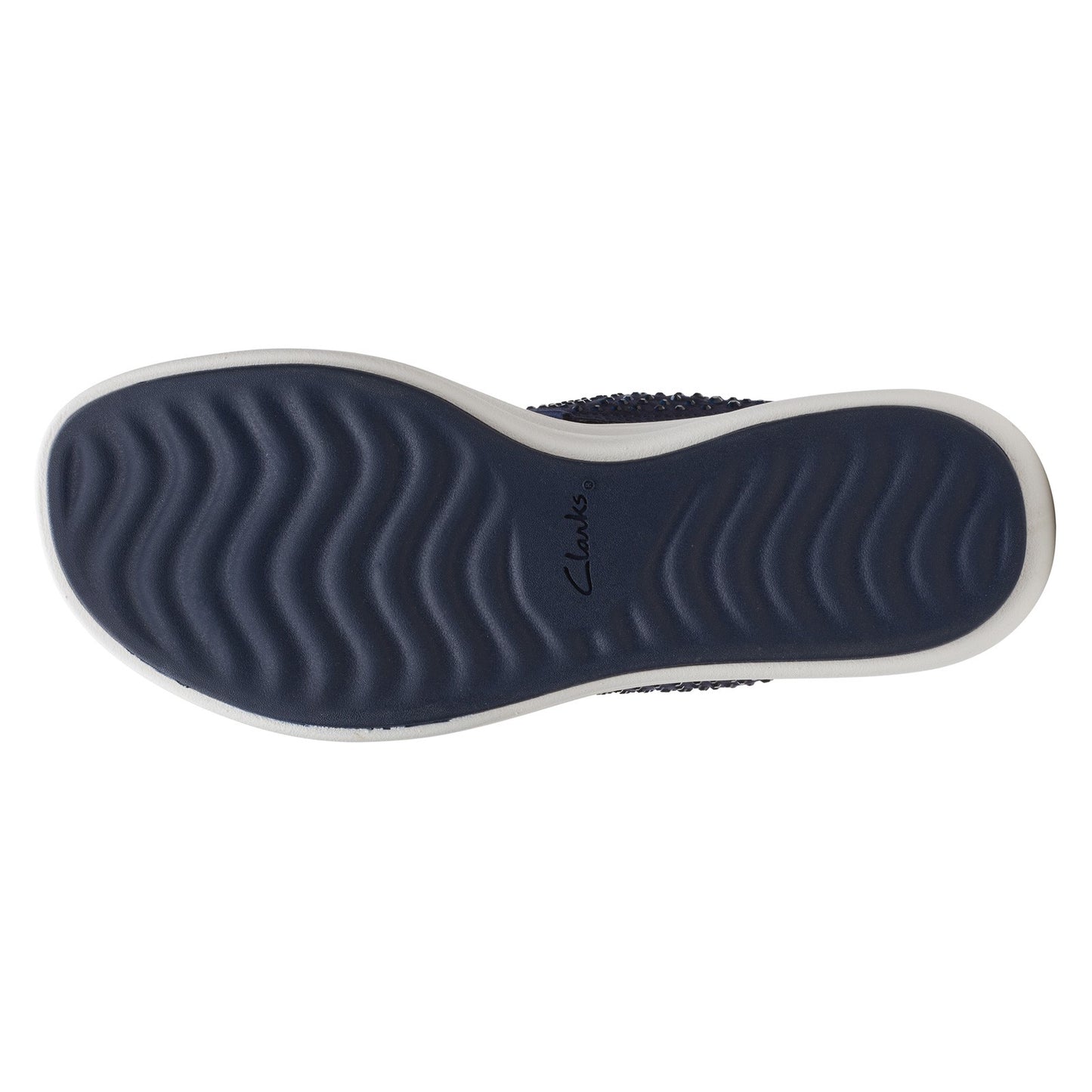 Peltz Shoes  Women's Clarks Drift Jaunt Sandal NAVY 26166278