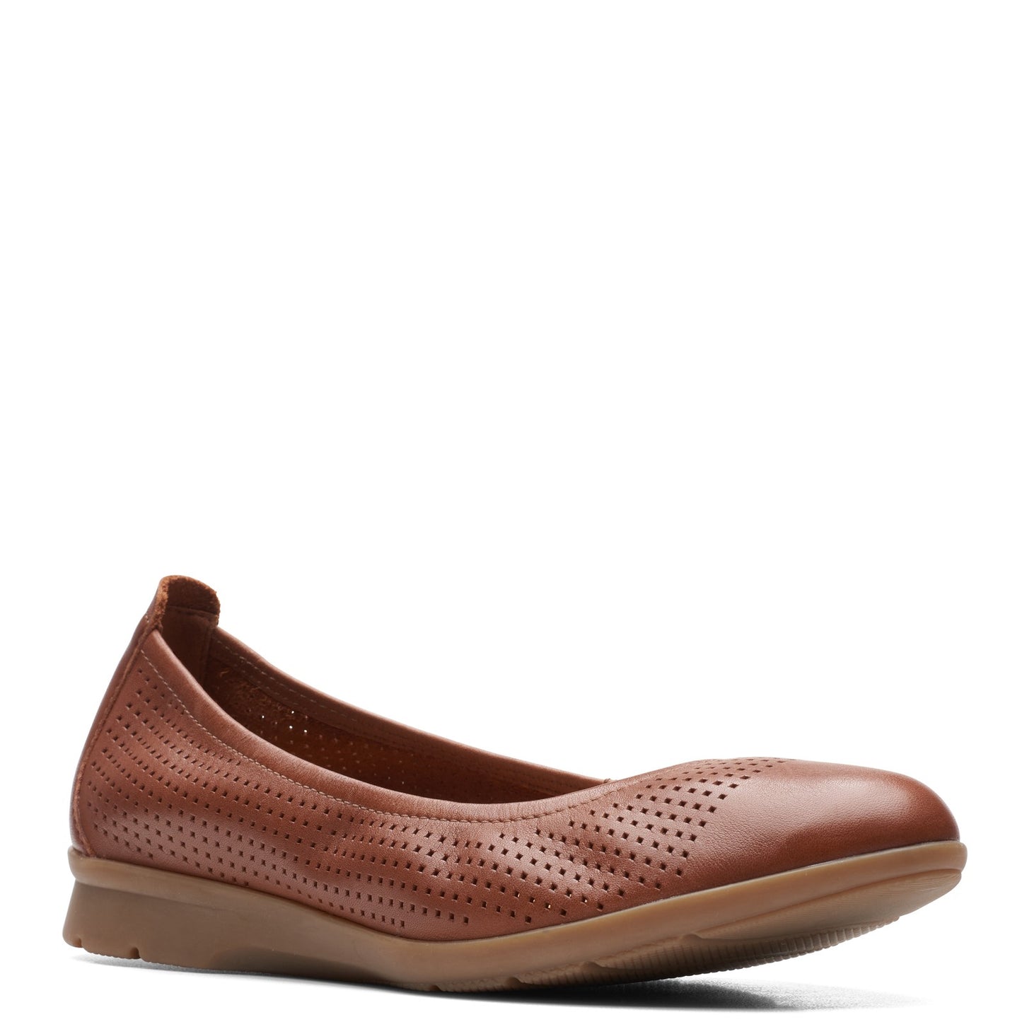 Peltz Shoes  Women's Clarks Jenette Ease Flat TAN 26166483