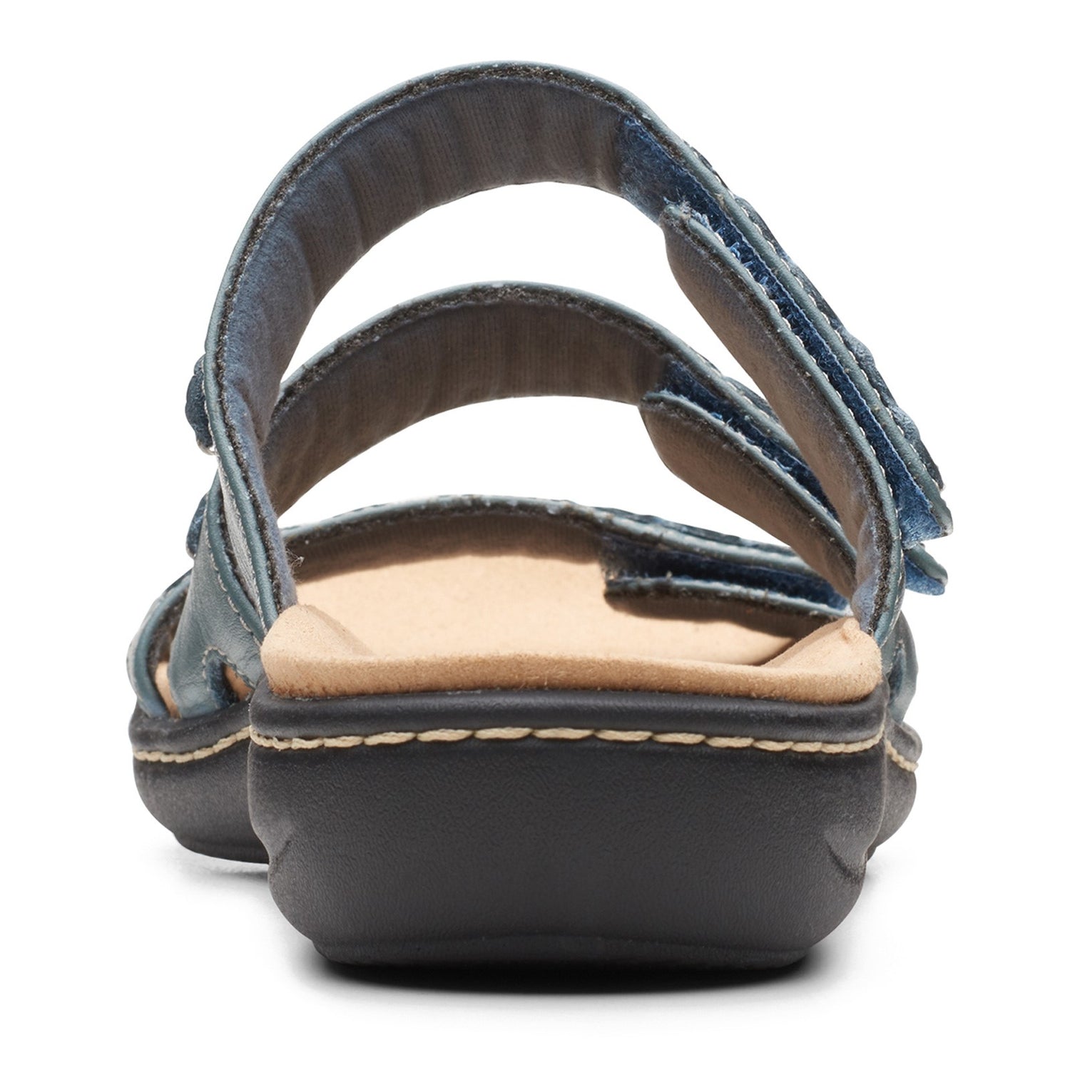 Peltz Shoes  Women's Clarks Laurieann Cove Sandal BLUE GRAY 26166494