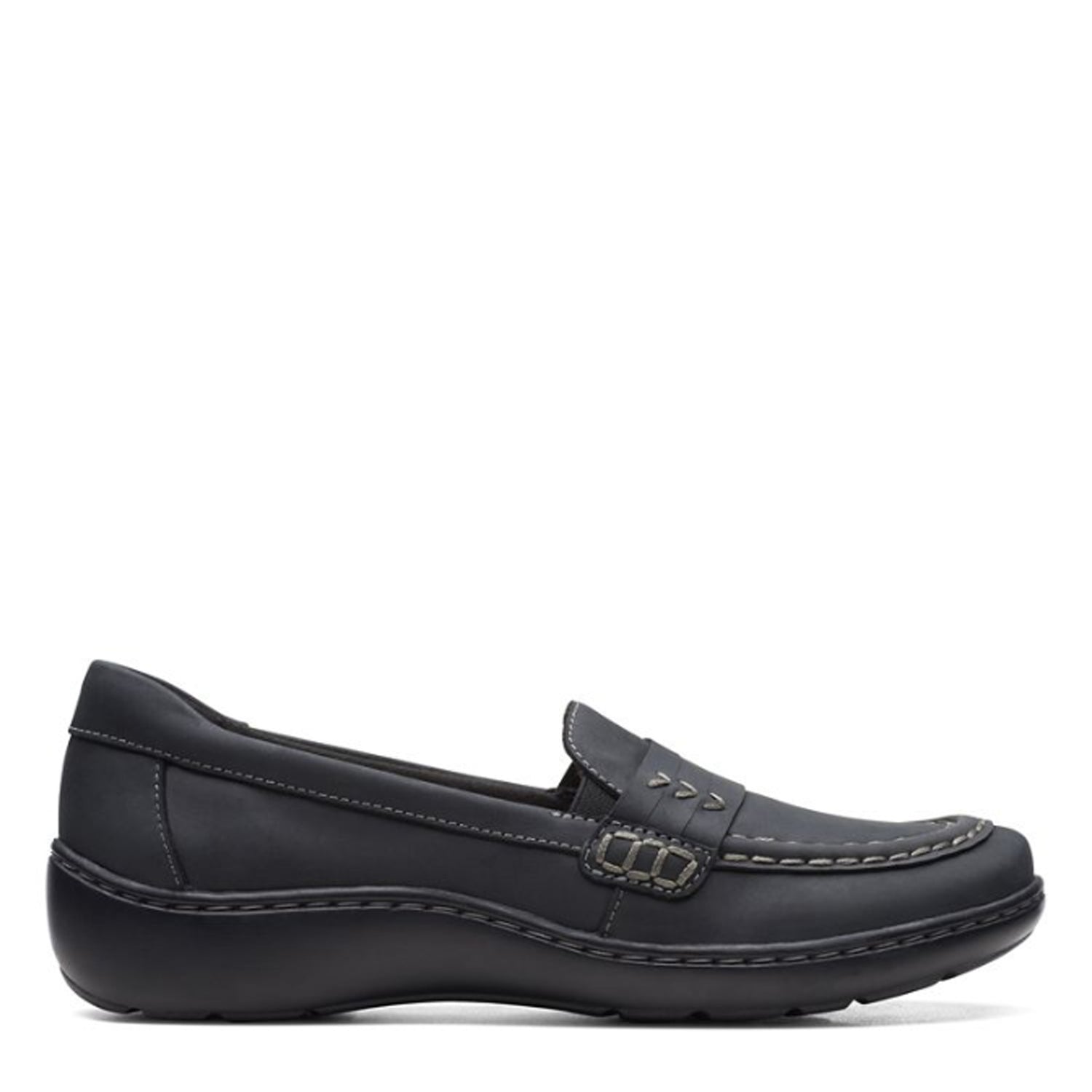 Peltz Shoes  Women's Clarks Cora Ashly Slip-On BLACK 26167509