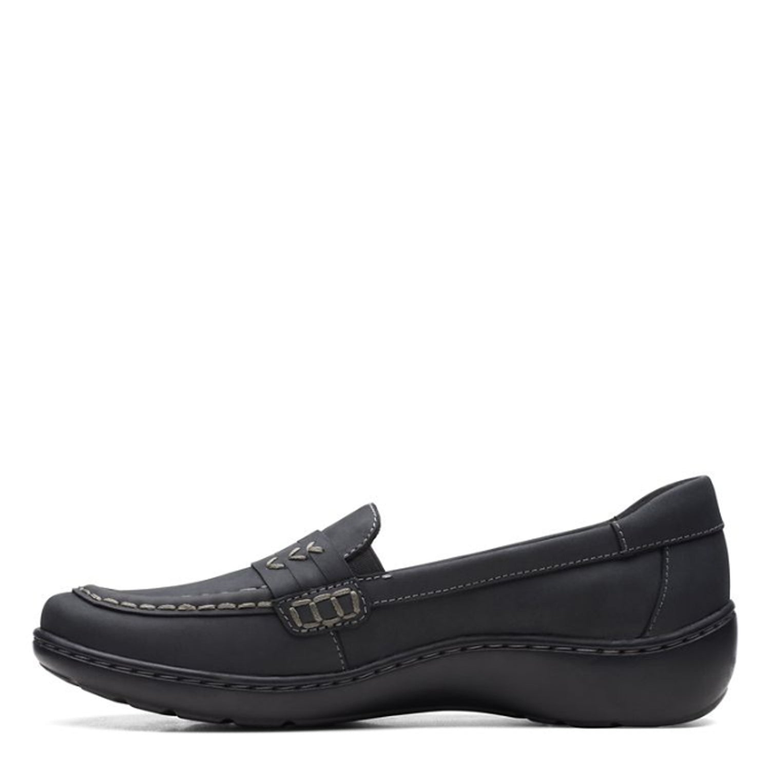 Peltz Shoes  Women's Clarks Cora Ashly Slip-On BLACK 26167509