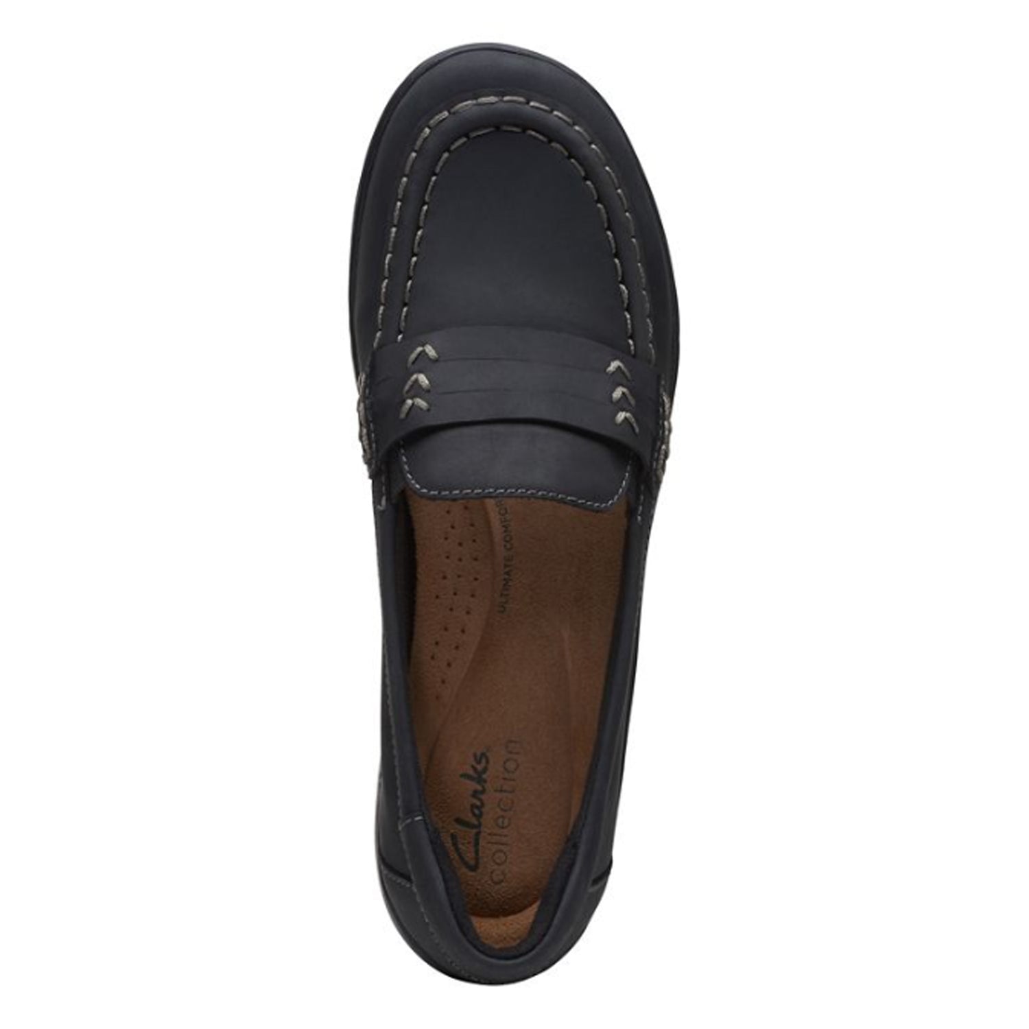 Peltz Shoes  Women's Clarks Cora Ashly Slip-On BLACK 26167509