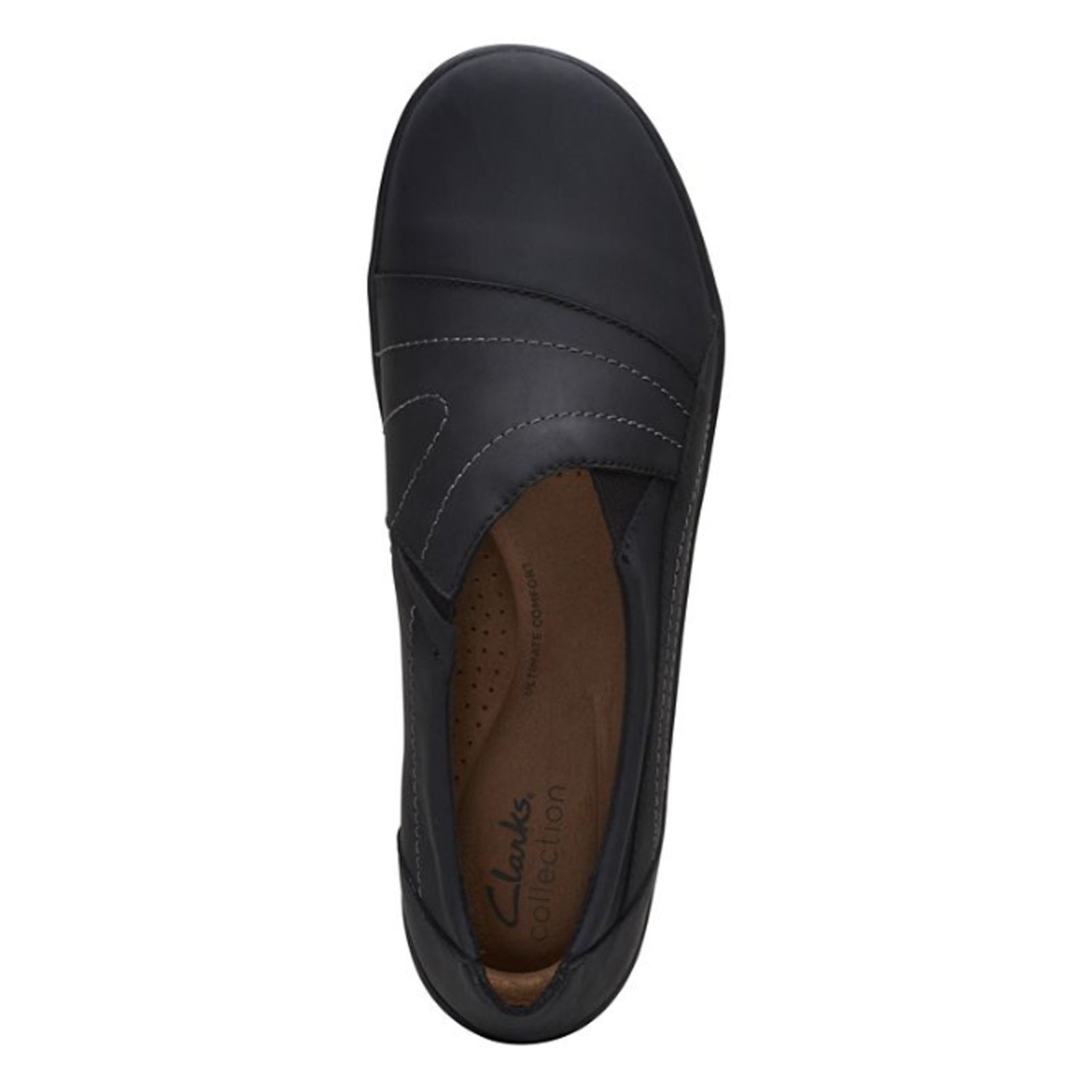 Peltz Shoes  Women's Clarks Cora Edge Slip-On BLACK 26167552