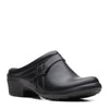 Peltz Shoes  Women's Clarks Angie Mist Clog BLACK 26167638