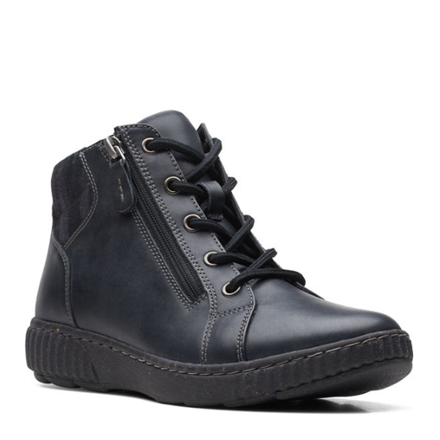 Peltz Shoes  Women's Clarks Caroline Park Boot BLACK 26167702