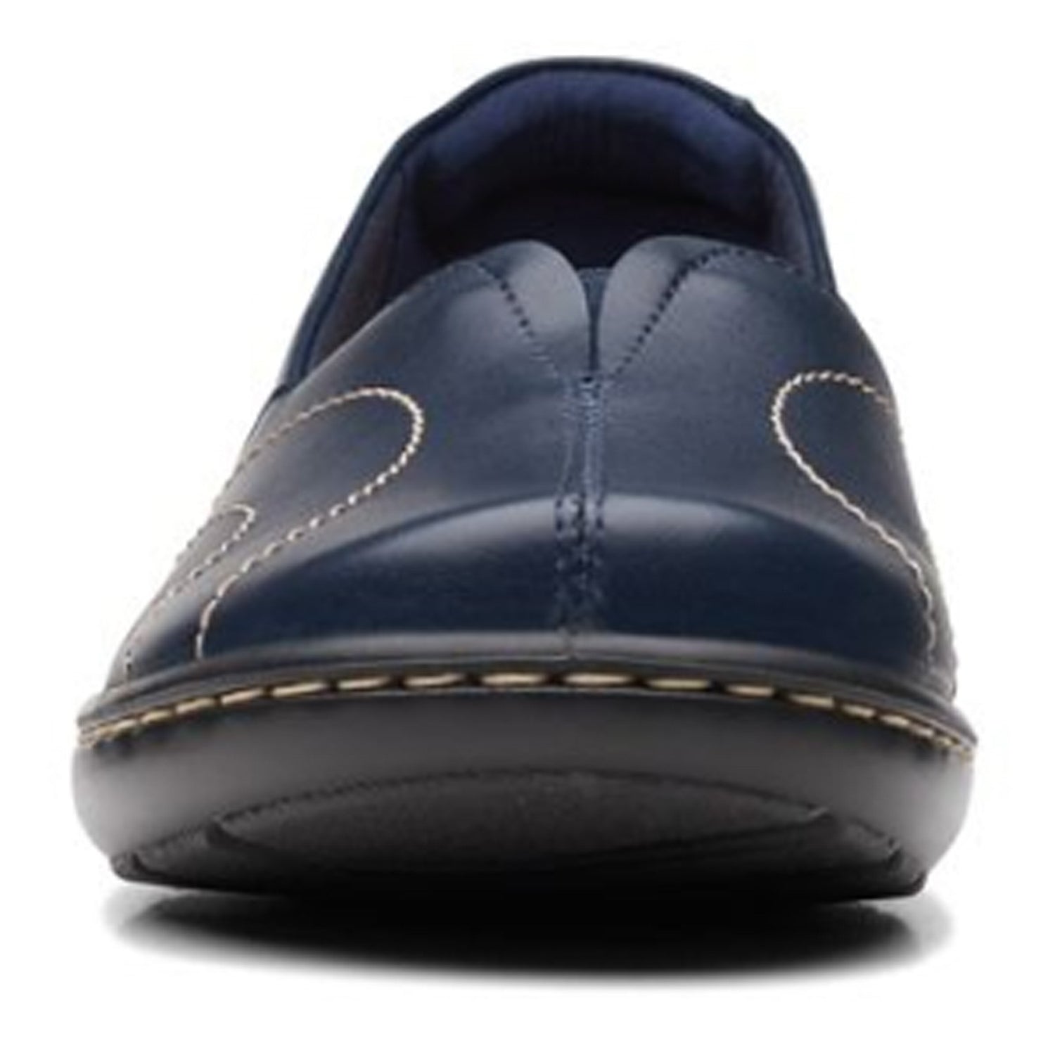 Peltz Shoes  Women's Clarks Cora Meadow Slip-On NAVY 26167755