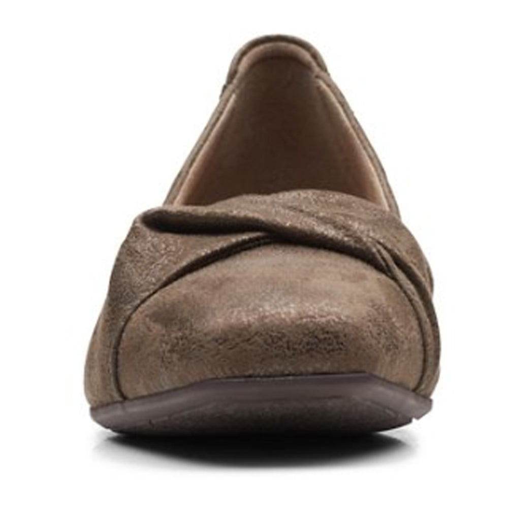 Clarks Damen Tilmont Dalia Ballerinas – Bronzefarben, Mit Komfort-Fußbett & Griffiger Sohle