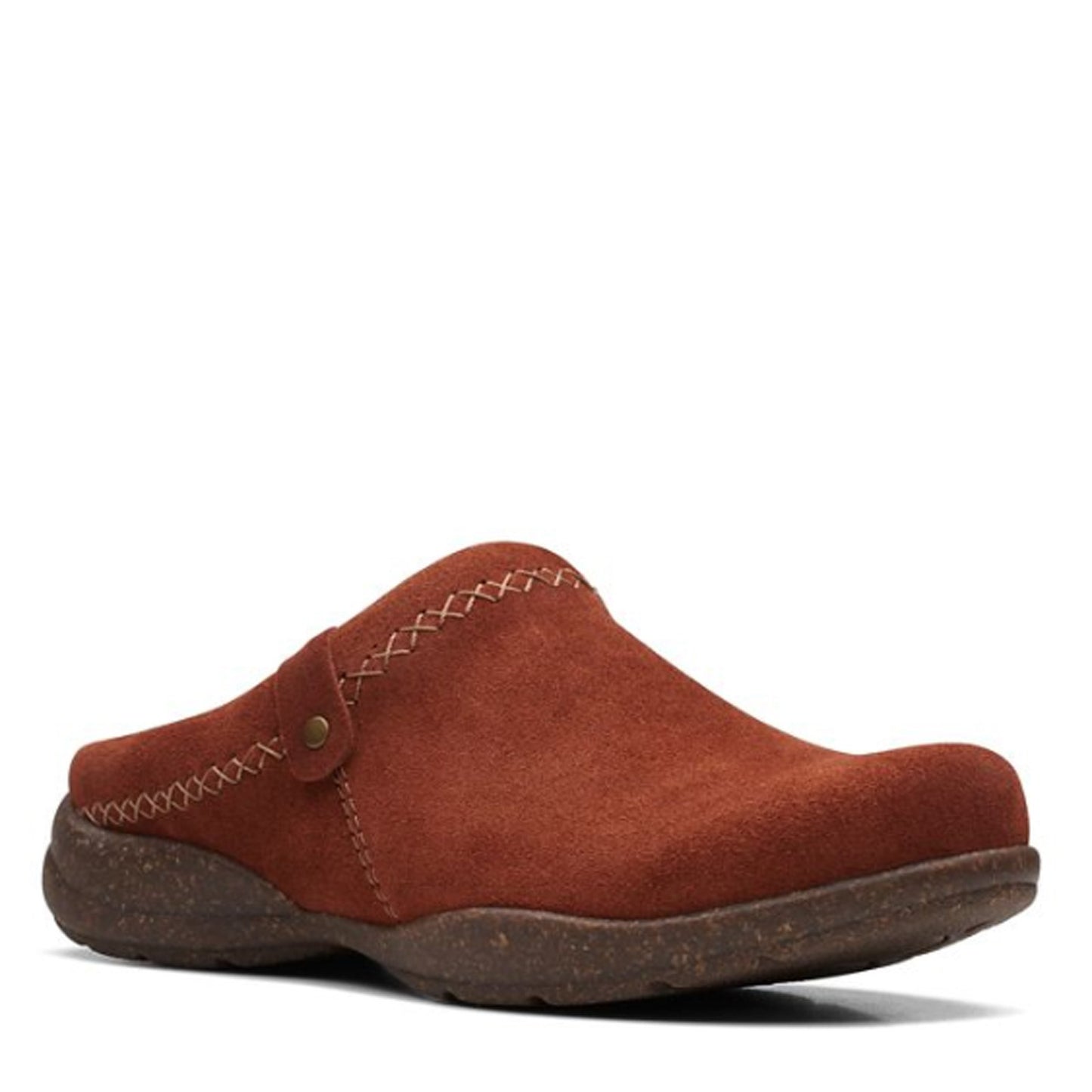 Peltz Shoes  Women's Clarks Roseville Echo Clog MAHOGANY 26167896