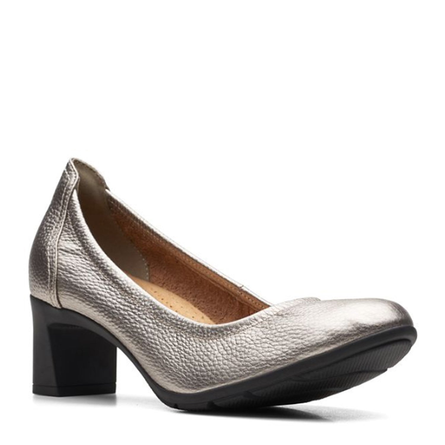 Peltz Shoes  Women's Clarks Neiley Pearl Pump PEWTER 26167909