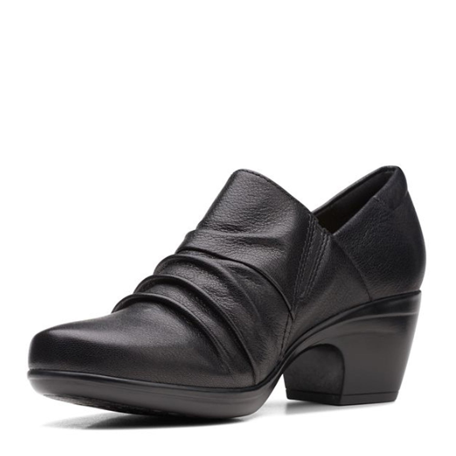 Peltz Shoes  Women's Clarks Emily Cove Pump BLACK 26167957
