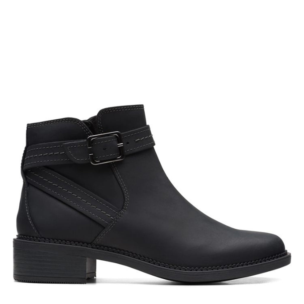 Women's Clarks Maye Strap Boot BLACK 26168075